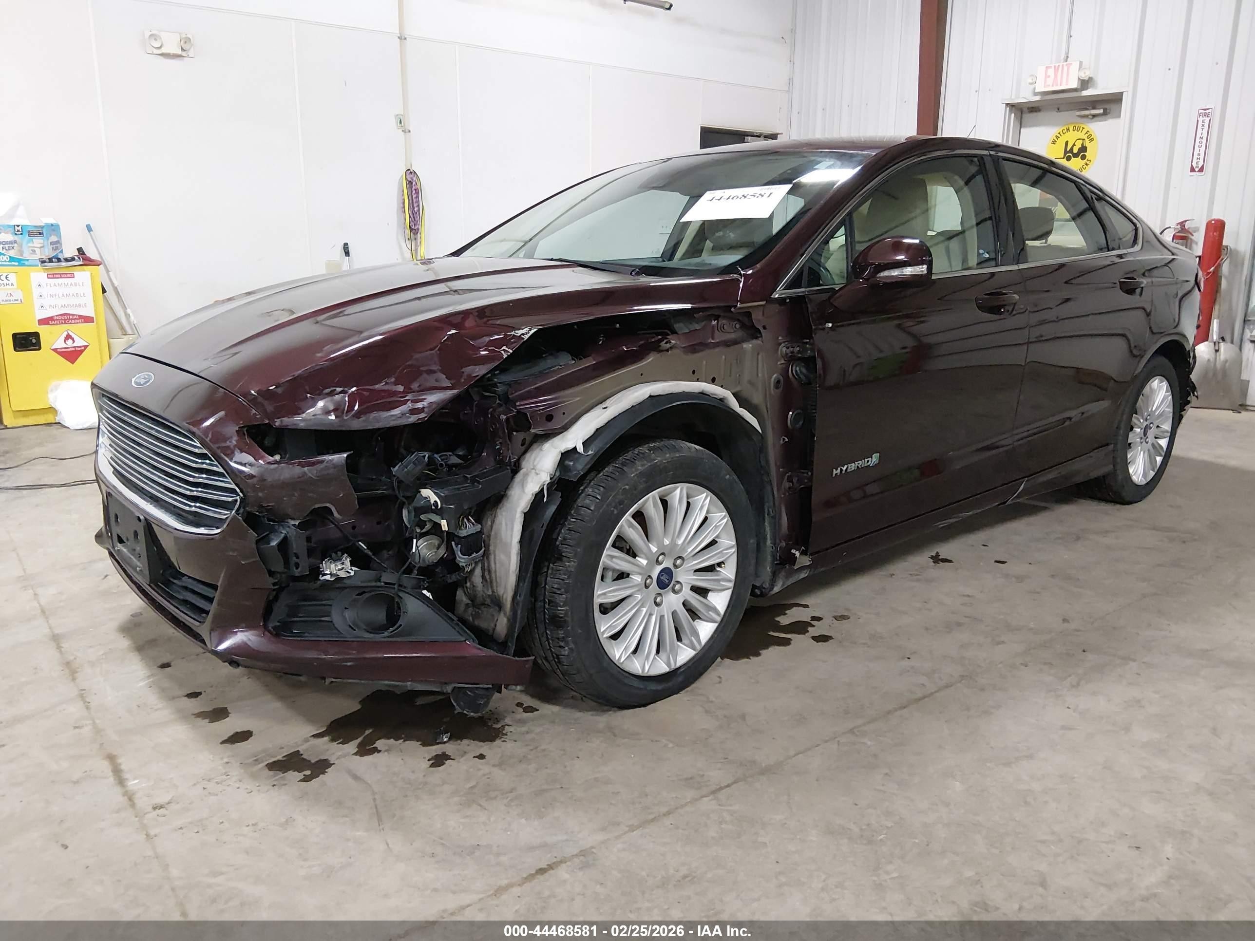 2013 Ford Fusion Hybrid Se Бордовый vin: 3FA6P0LU9DR273356