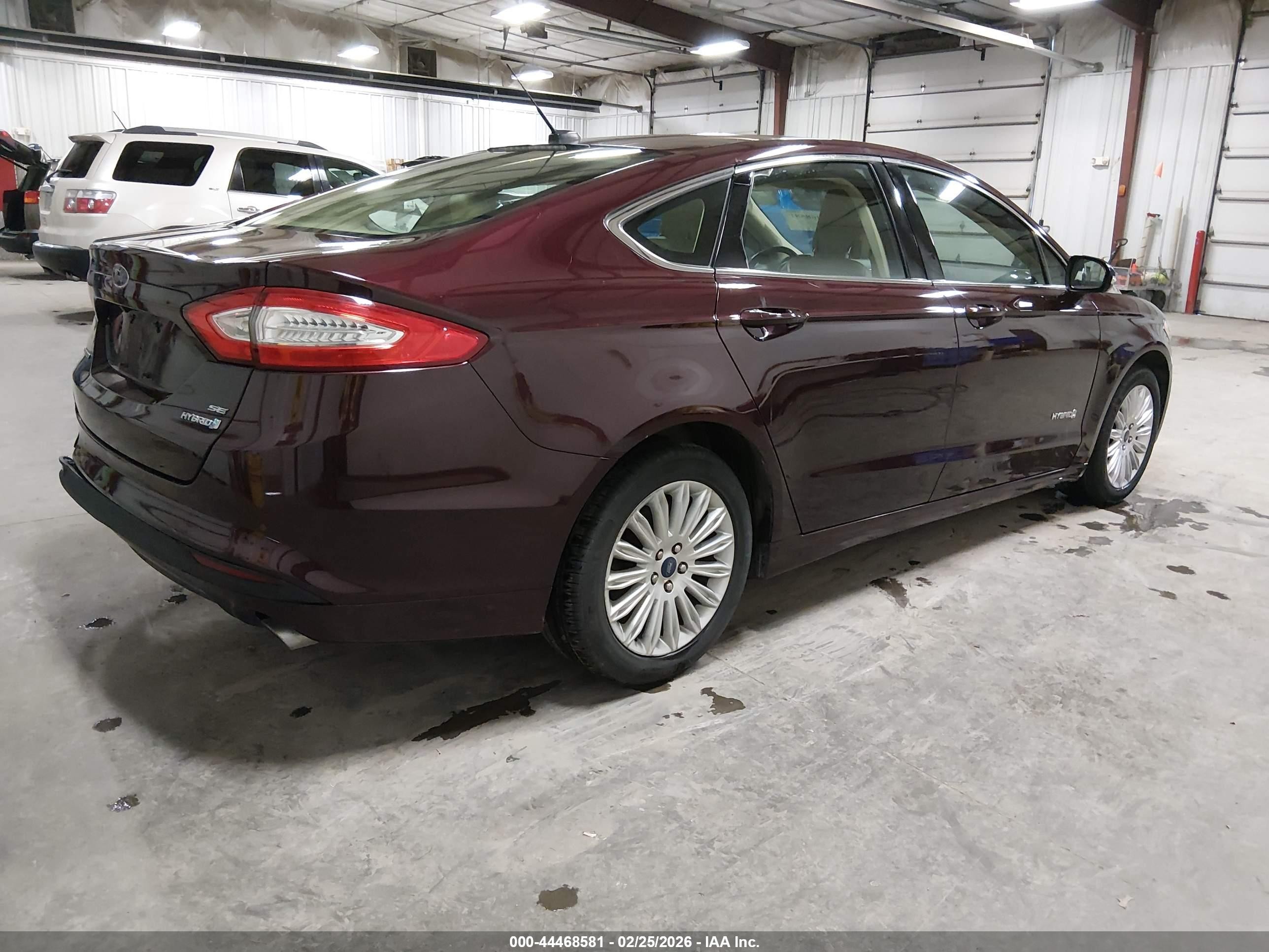 2013 Ford Fusion Hybrid Se Бордовый vin: 3FA6P0LU9DR273356