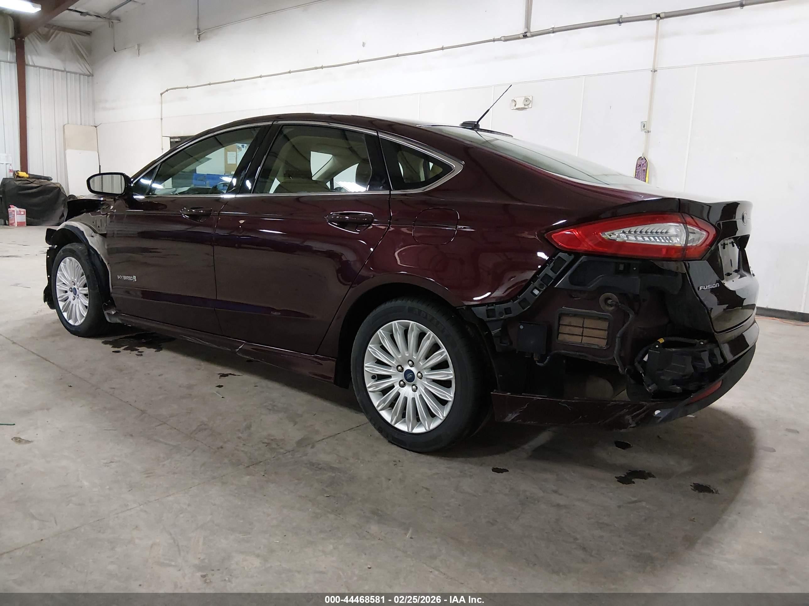 2013 Ford Fusion Hybrid Se Бордовый vin: 3FA6P0LU9DR273356