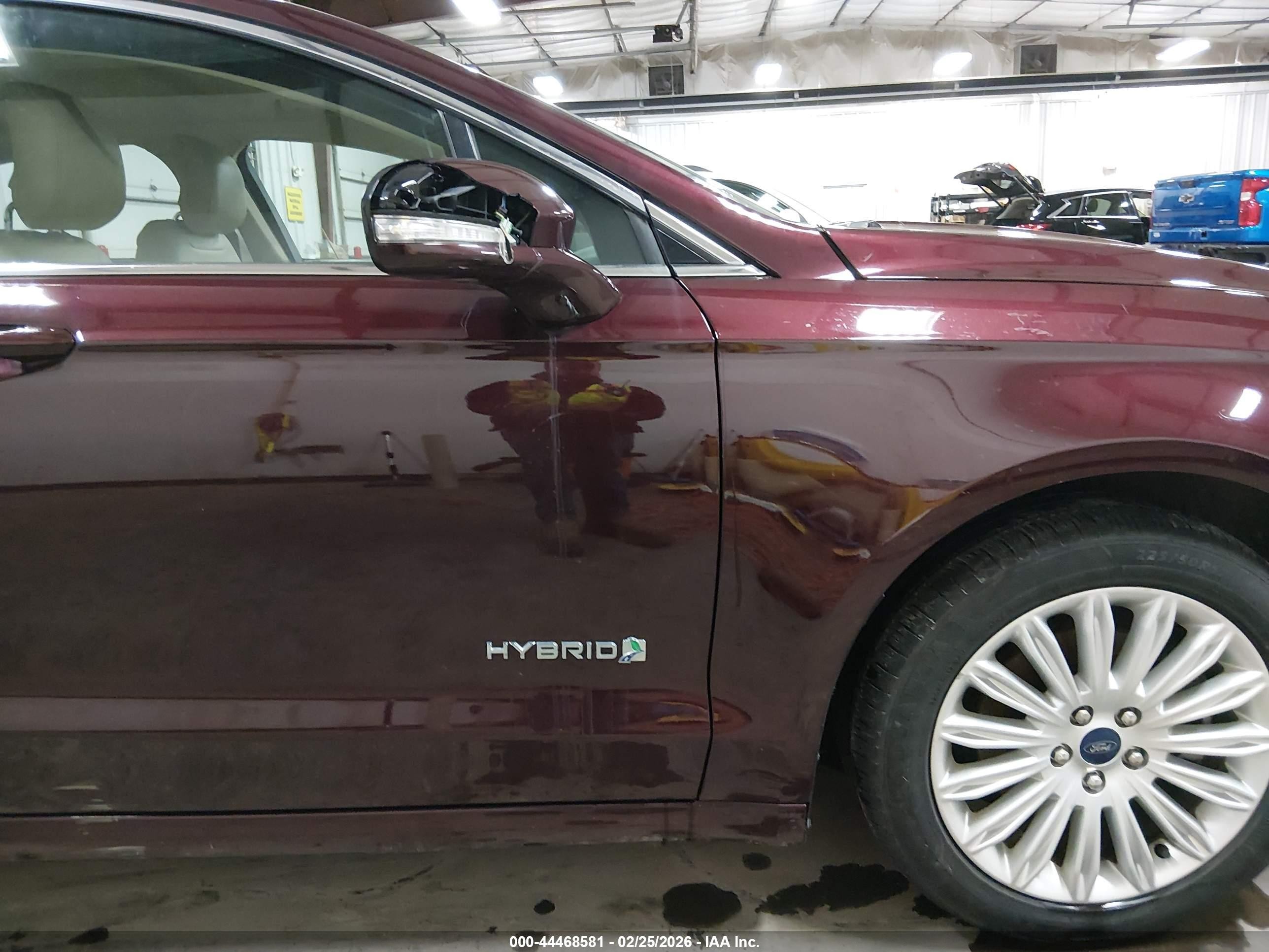 2013 Ford Fusion Hybrid Se Бордовый vin: 3FA6P0LU9DR273356
