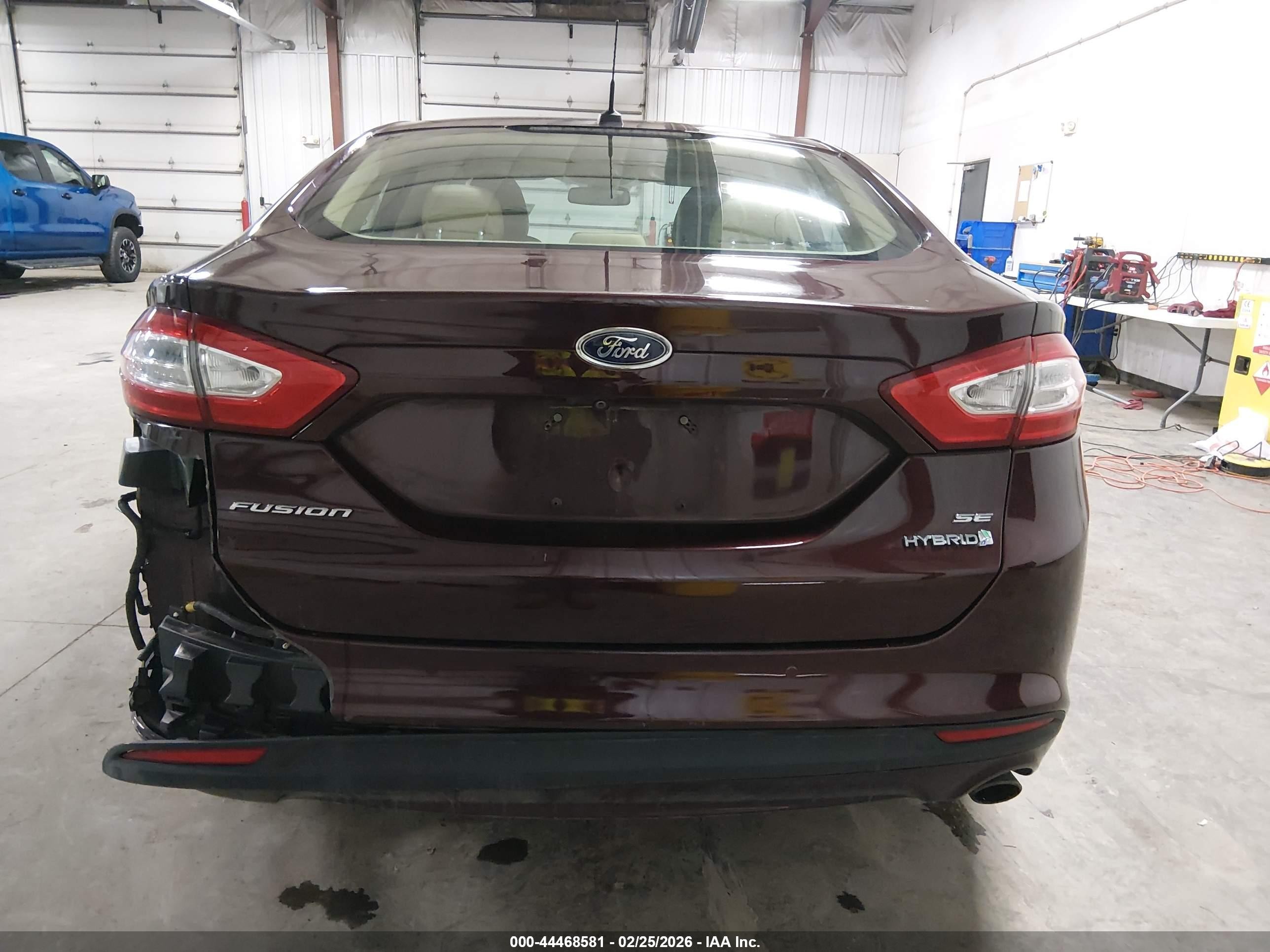 2013 Ford Fusion Hybrid Se Бордовый vin: 3FA6P0LU9DR273356