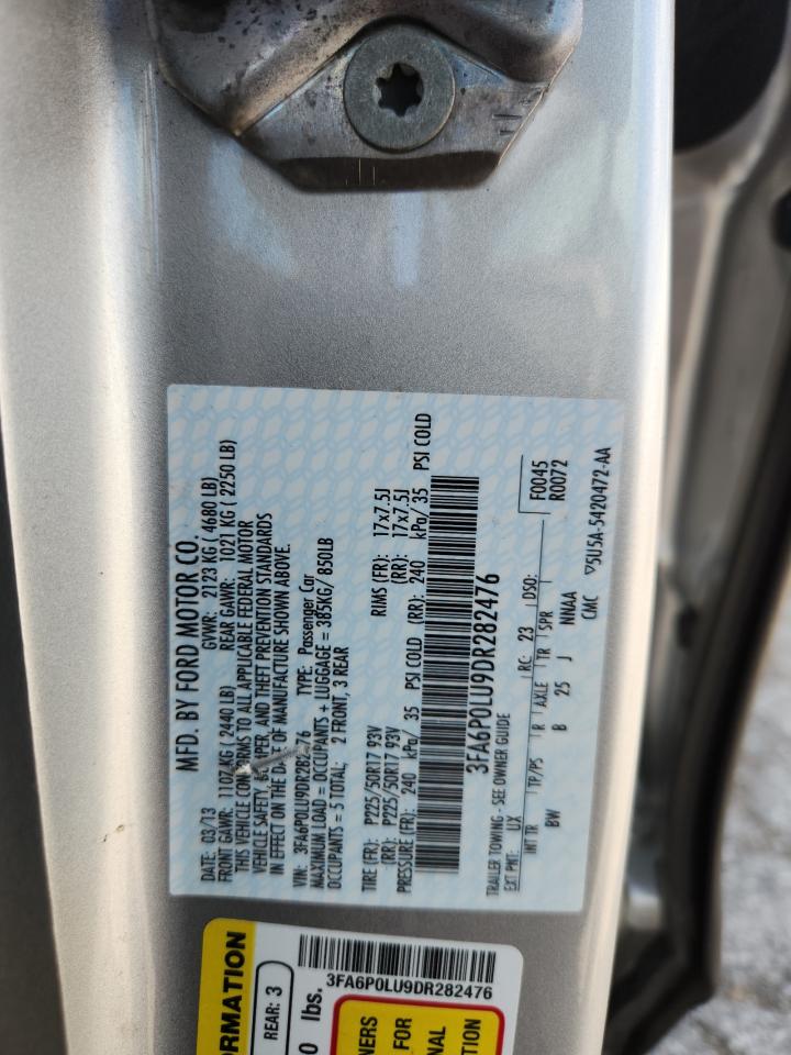 2013 Ford Fusion Se Hybrid Серебряный vin: 3FA6P0LU9DR282476