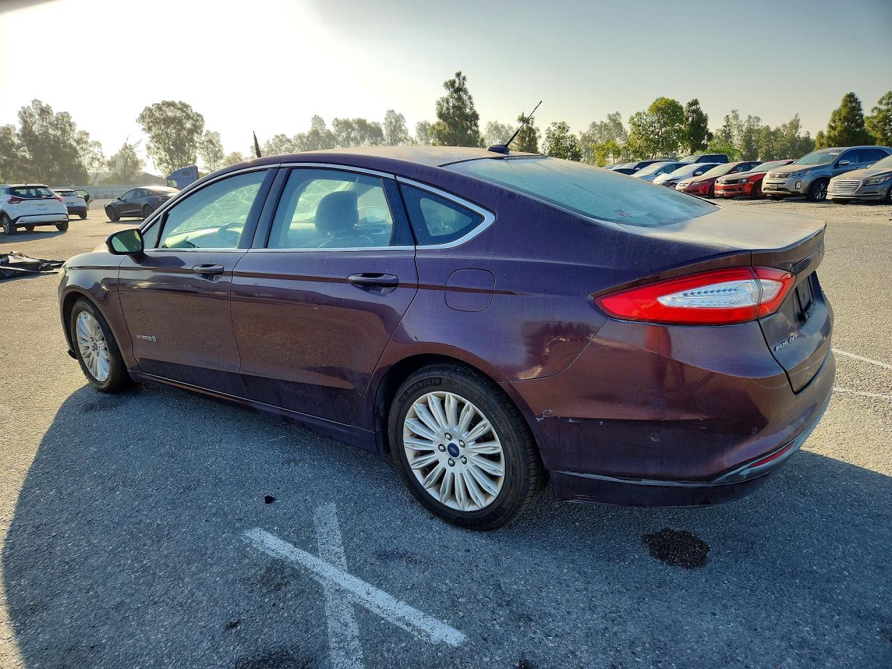 2013 Ford Fusion Se Hybrid Burgundy vin: 3FA6P0LU9DR296944