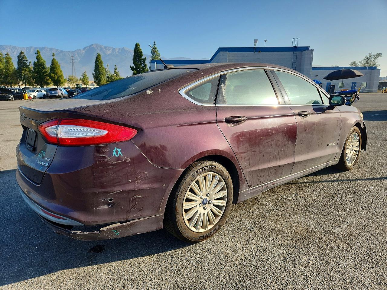2013 Ford Fusion Se Hybrid Burgundy vin: 3FA6P0LU9DR296944
