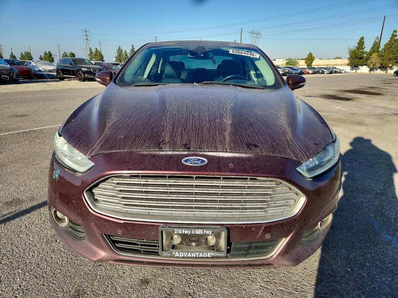 2013 Ford Fusion Se Hybrid Burgundy vin: 3FA6P0LU9DR296944