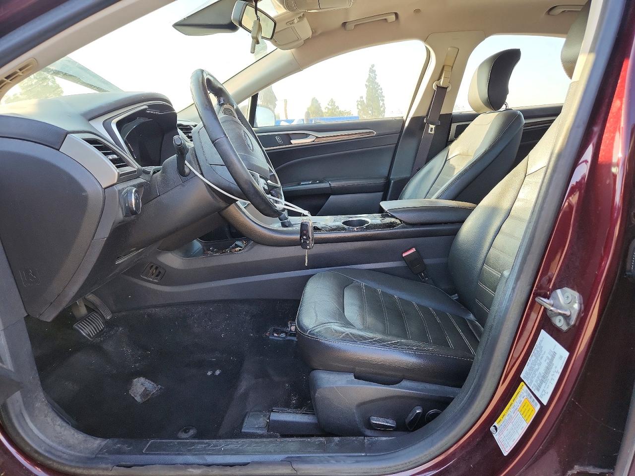 2013 Ford Fusion Se Hybrid Burgundy vin: 3FA6P0LU9DR296944
