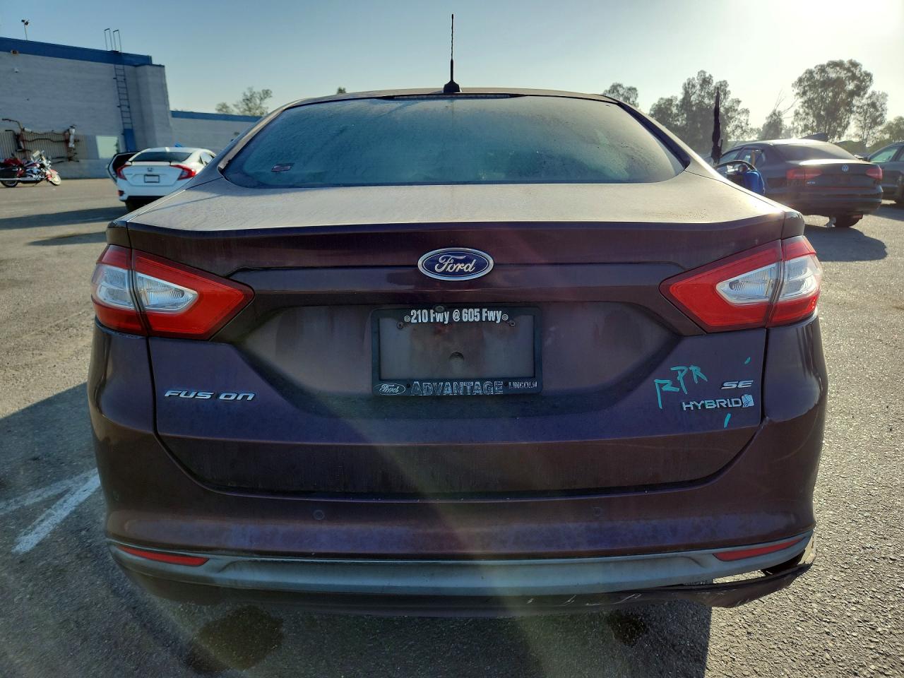 2013 Ford Fusion Se Hybrid Burgundy vin: 3FA6P0LU9DR296944