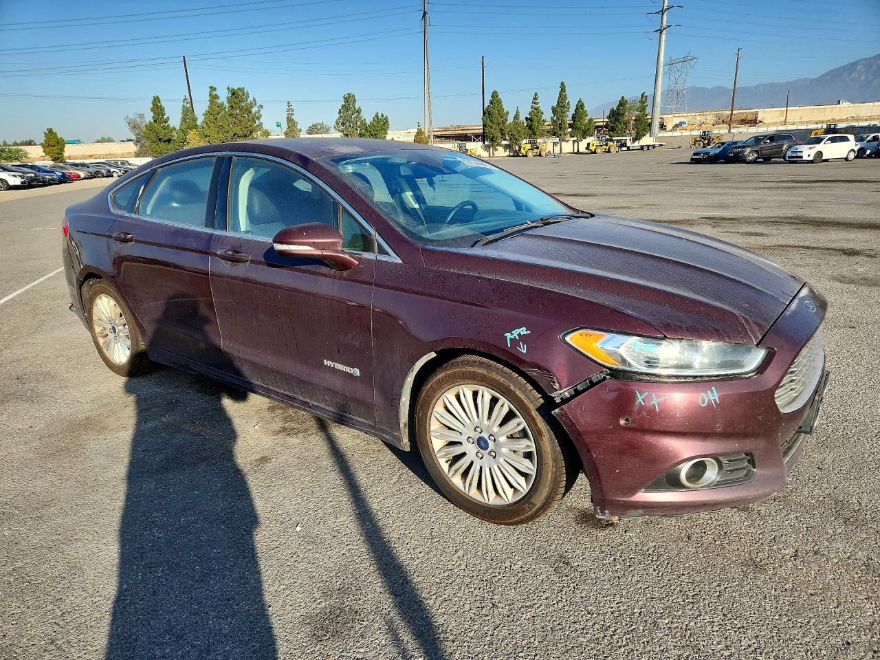 2013 Ford Fusion Se Hybrid Burgundy vin: 3FA6P0LU9DR296944