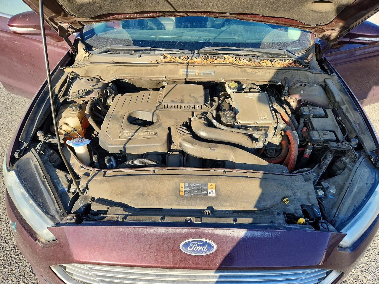 2013 Ford Fusion Se Hybrid Burgundy vin: 3FA6P0LU9DR296944