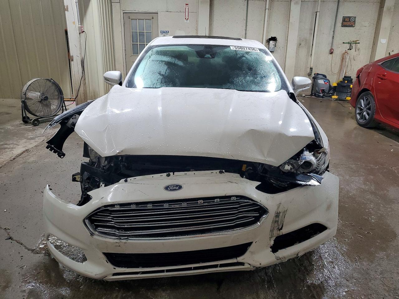 2013 Ford Fusion Se Hybrid White vin: 3FA6P0LU9DR317260