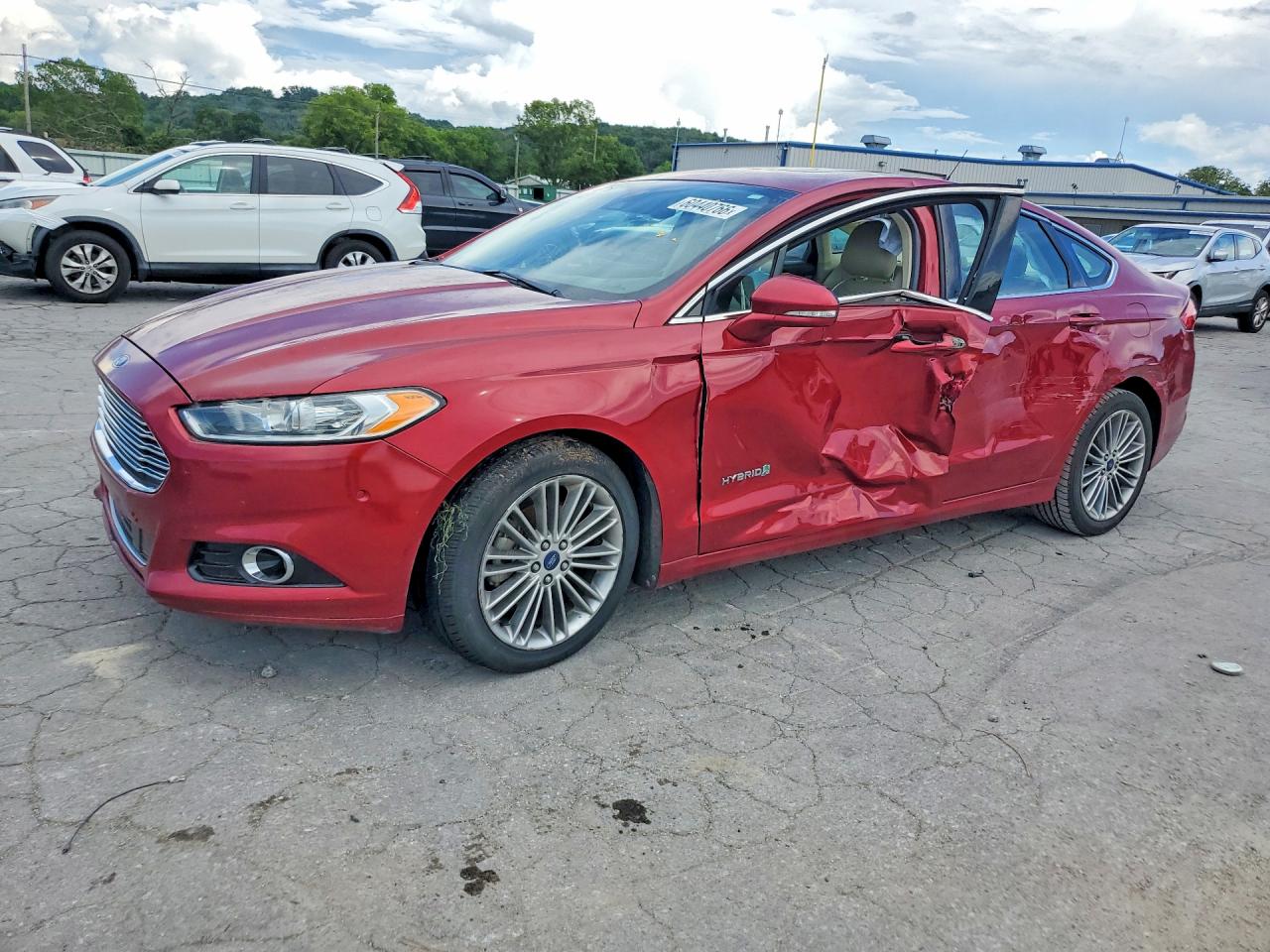 2013 Ford Fusion Se Hybrid Maroon vin: 3FA6P0LU9DR317632