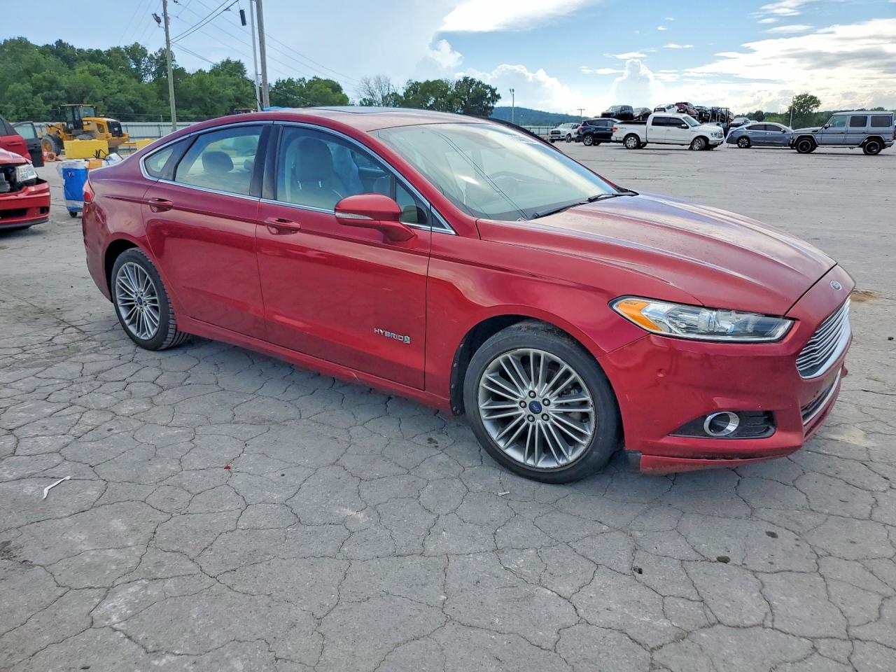 2013 Ford Fusion Se Hybrid Maroon vin: 3FA6P0LU9DR317632