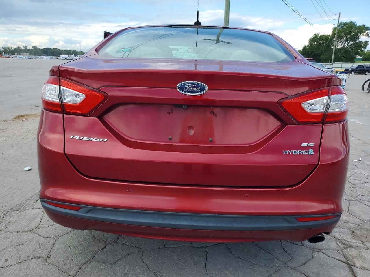 2013 Ford Fusion Se Hybrid Maroon vin: 3FA6P0LU9DR317632
