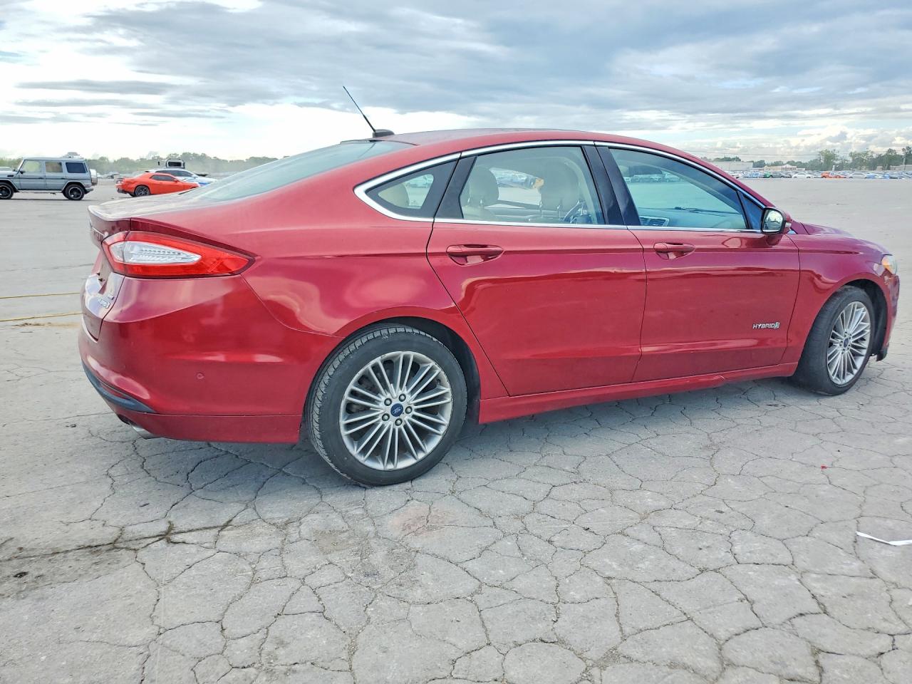 2013 Ford Fusion Se Hybrid Maroon vin: 3FA6P0LU9DR317632