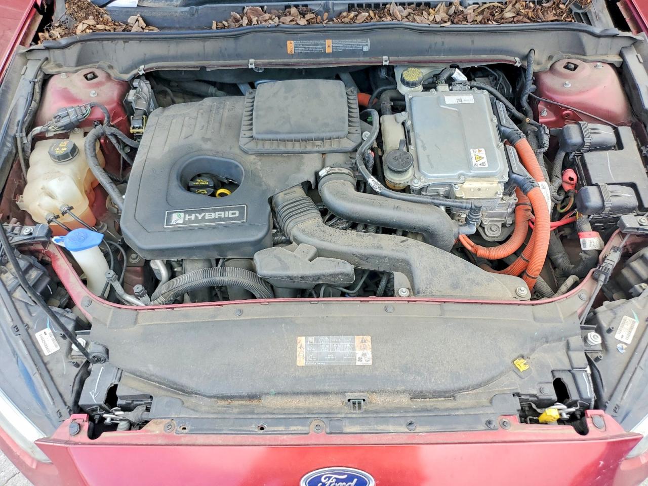 2013 Ford Fusion Se Hybrid Maroon vin: 3FA6P0LU9DR317632