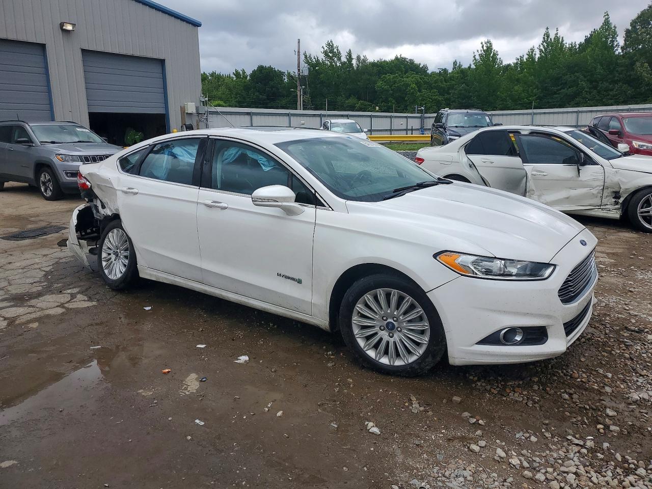 2013 Ford Fusion Se Hybrid White vin: 3FA6P0LU9DR336696