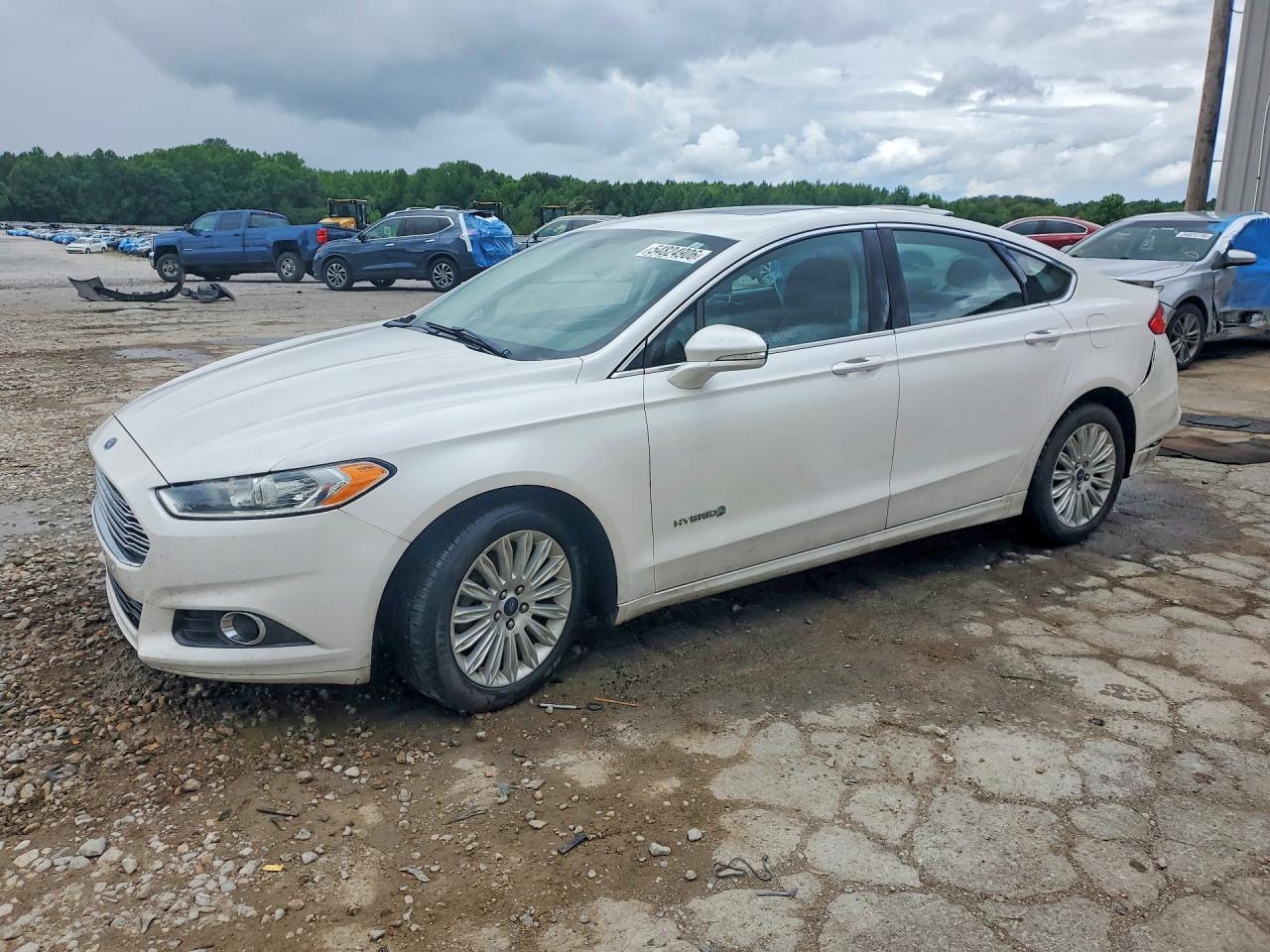 2013 Ford Fusion Se Hybrid White vin: 3FA6P0LU9DR336696
