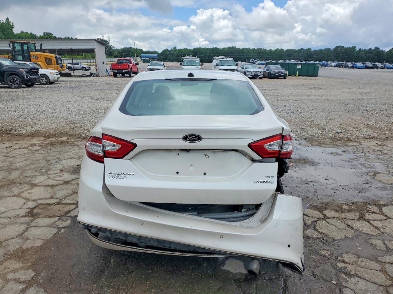 2013 Ford Fusion Se Hybrid White vin: 3FA6P0LU9DR336696