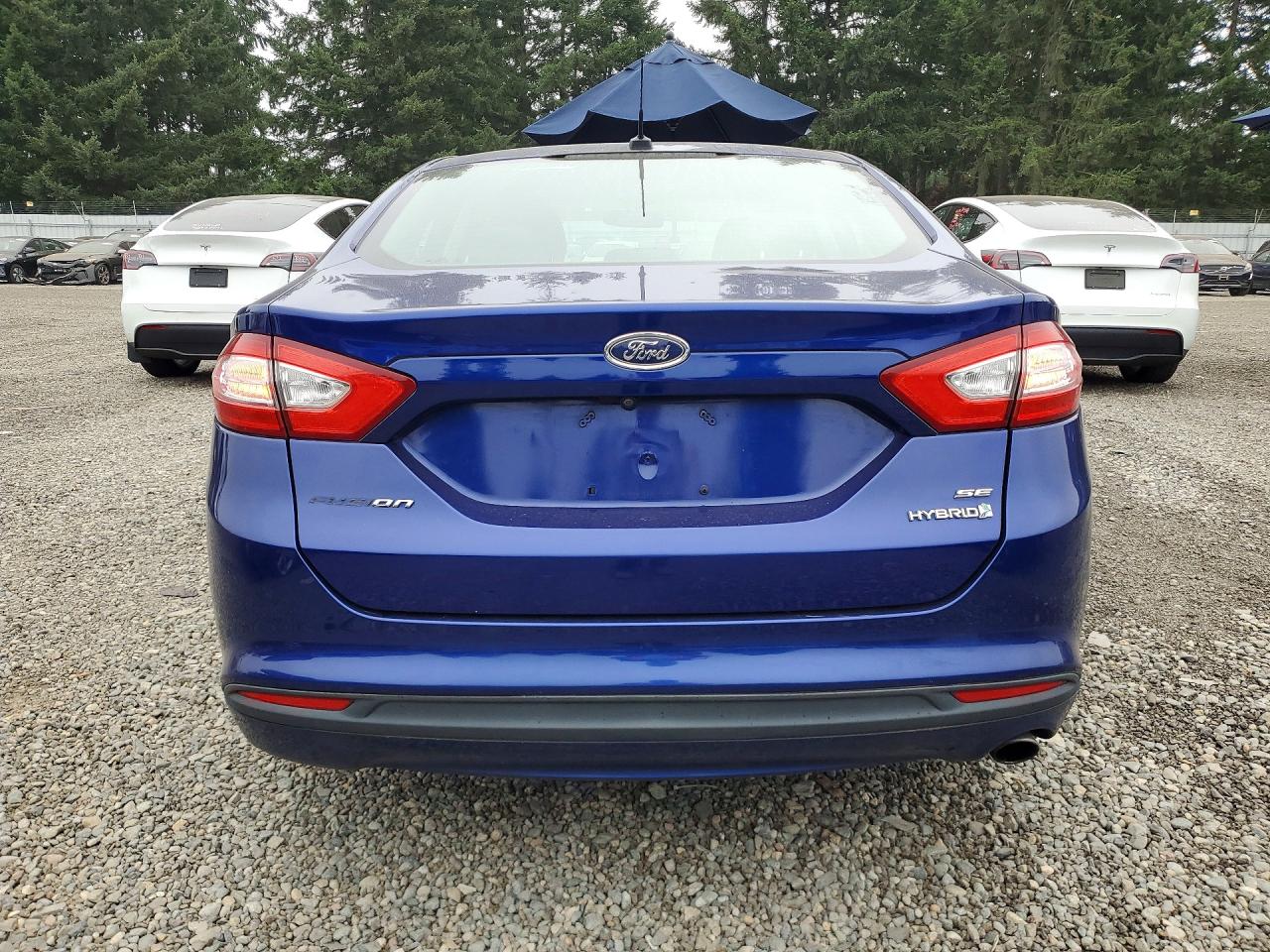 2013 Ford Fusion Se Hybrid Blue vin: 3FA6P0LU9DR345625