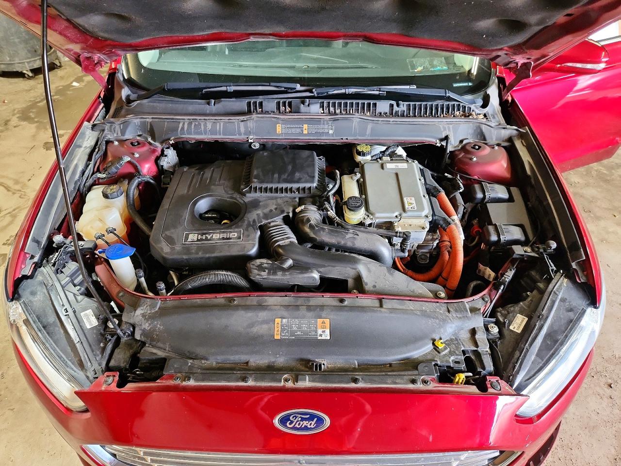 2014 Ford Fusion Se Hybrid Red vin: 3FA6P0LU9ER163733