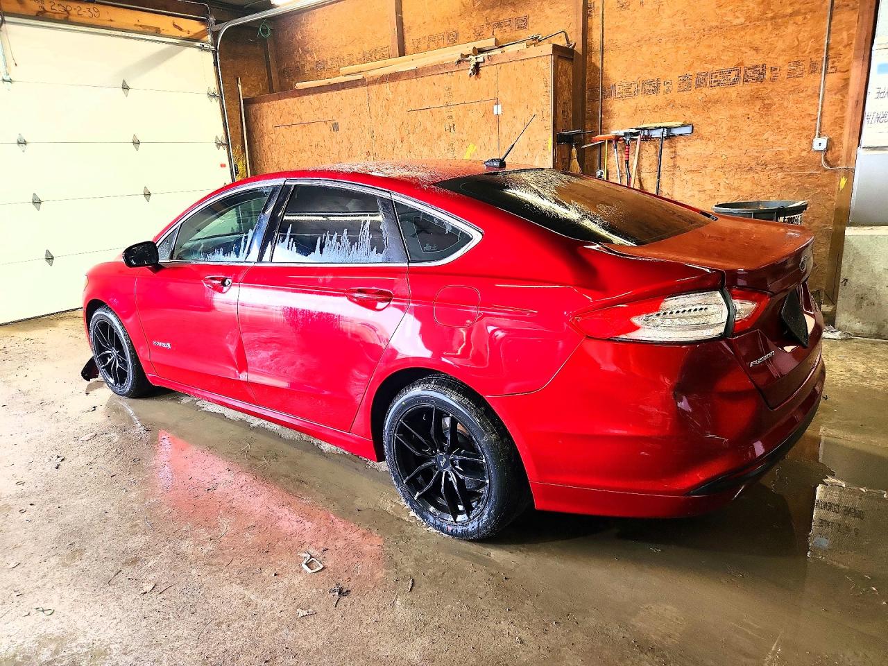 2014 Ford Fusion Se Hybrid Red vin: 3FA6P0LU9ER163733