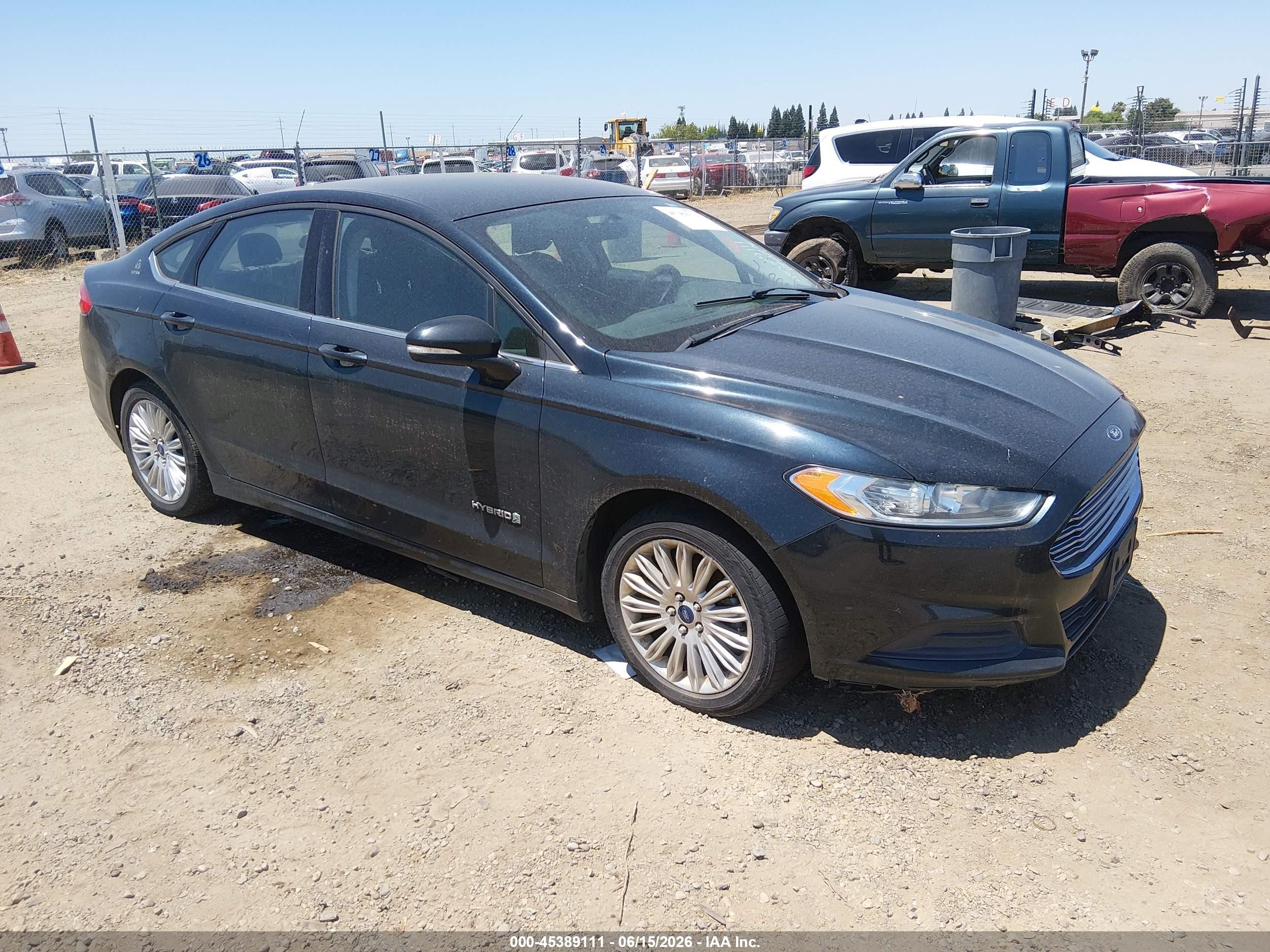 2014 Ford Fusion Hybrid Se Black vin: 3FA6P0LU9ER271978