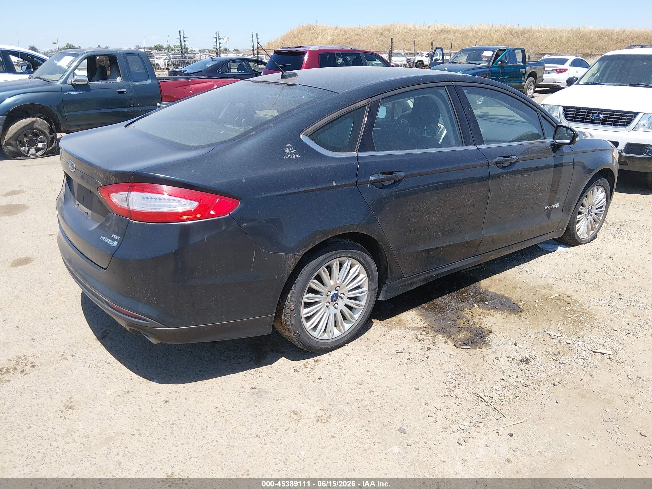 2014 Ford Fusion Hybrid Se Черный vin: 3FA6P0LU9ER271978