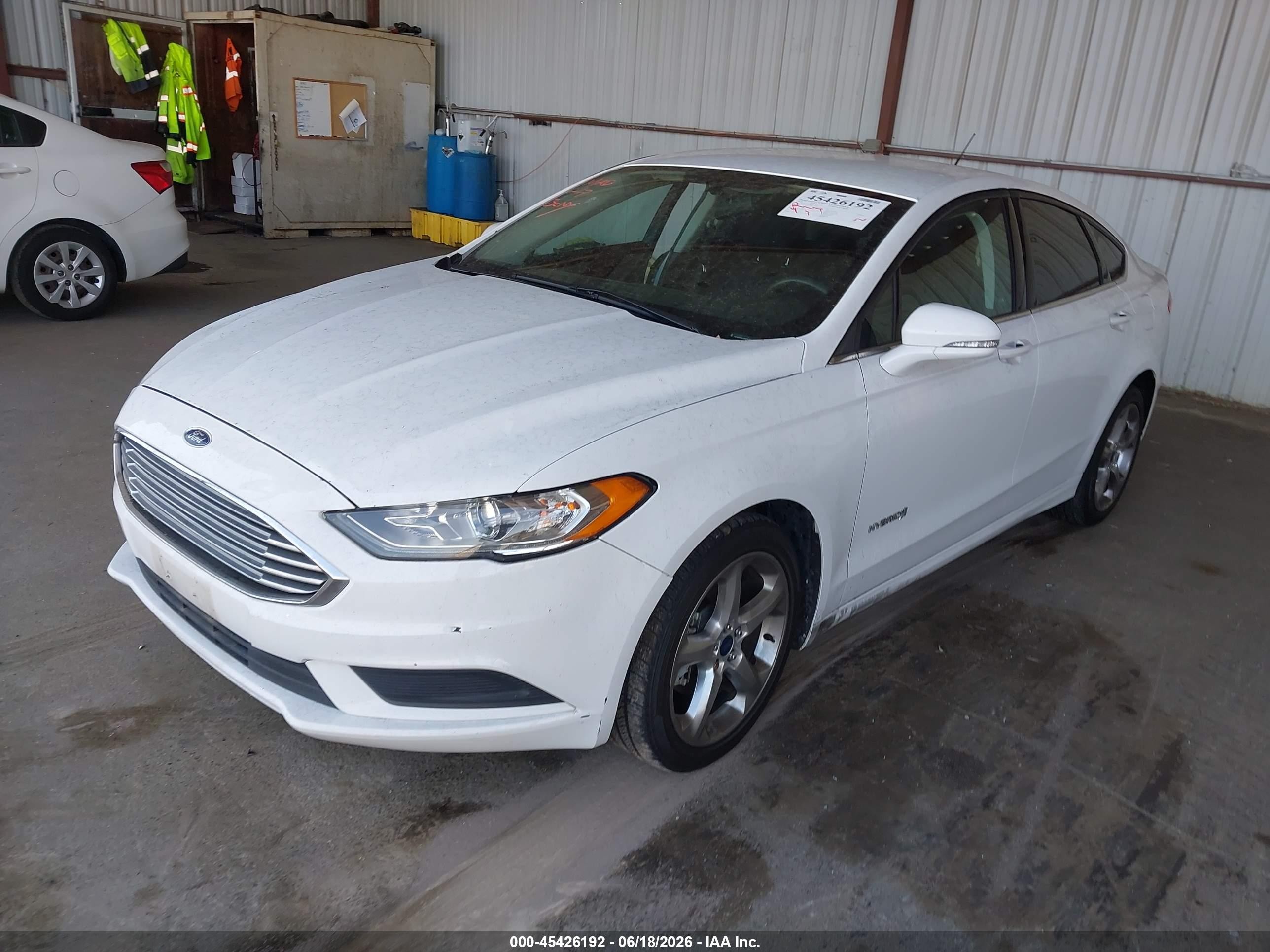 2014 Ford Fusion Hybrid Se White vin: 3FA6P0LU9ER283855