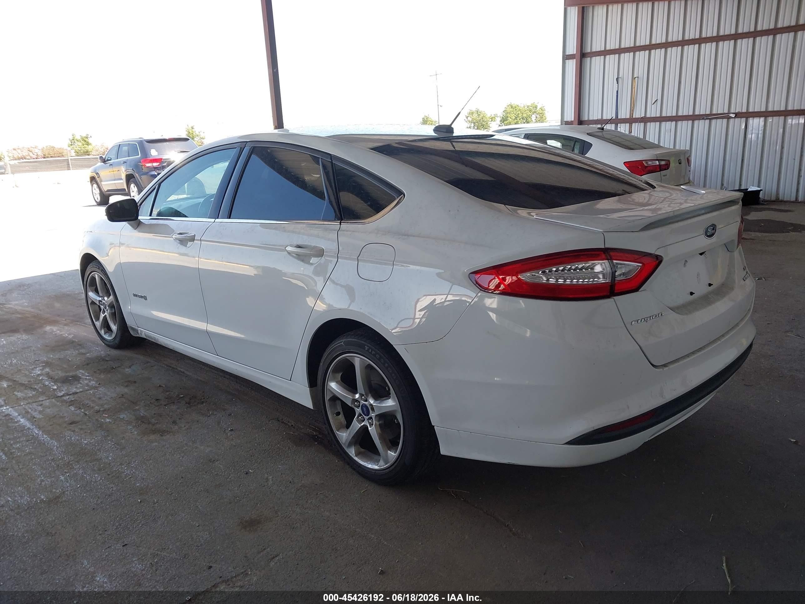 2014 Ford Fusion Hybrid Se White vin: 3FA6P0LU9ER283855