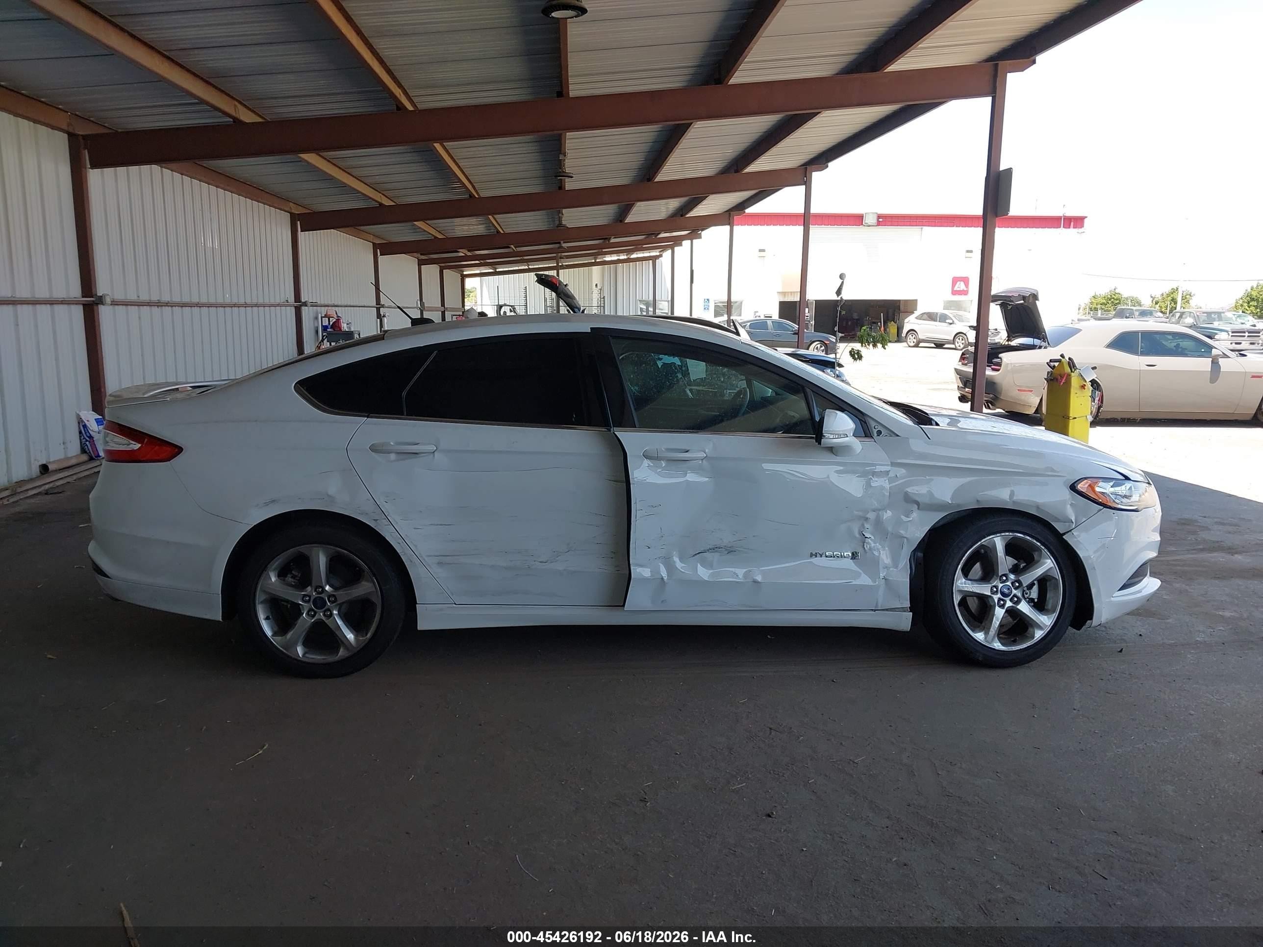 2014 Ford Fusion Hybrid Se White vin: 3FA6P0LU9ER283855