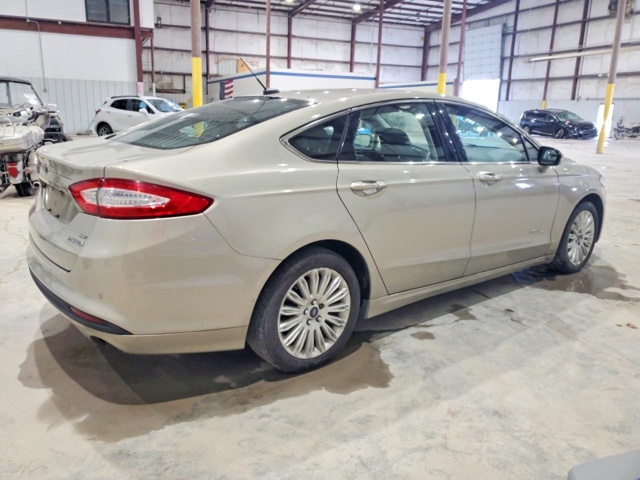 2015 Ford Fusion Se Hybrid Beige vin: 3FA6P0LU9FR125579