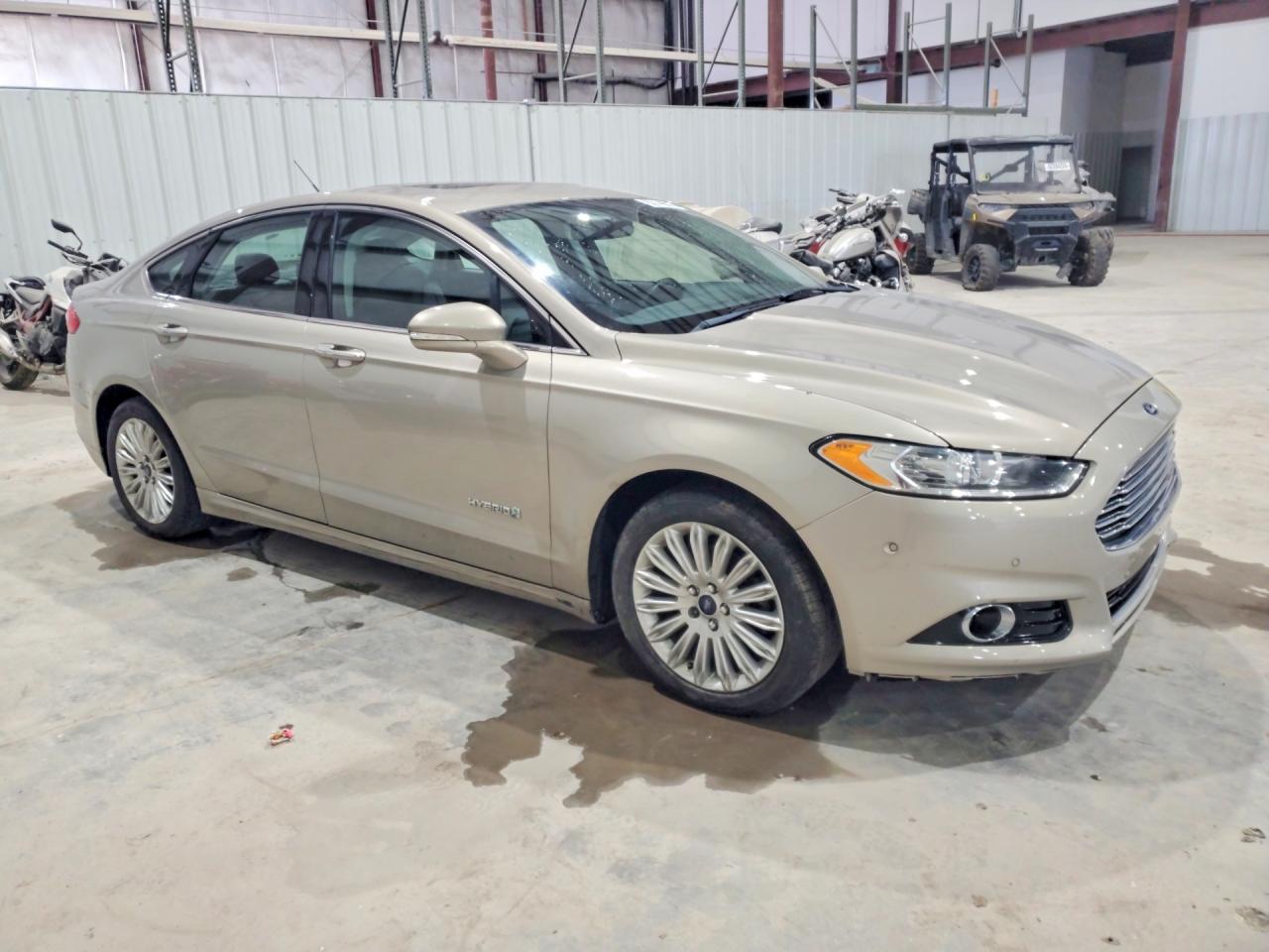2015 Ford Fusion Se Hybrid Beige vin: 3FA6P0LU9FR125579