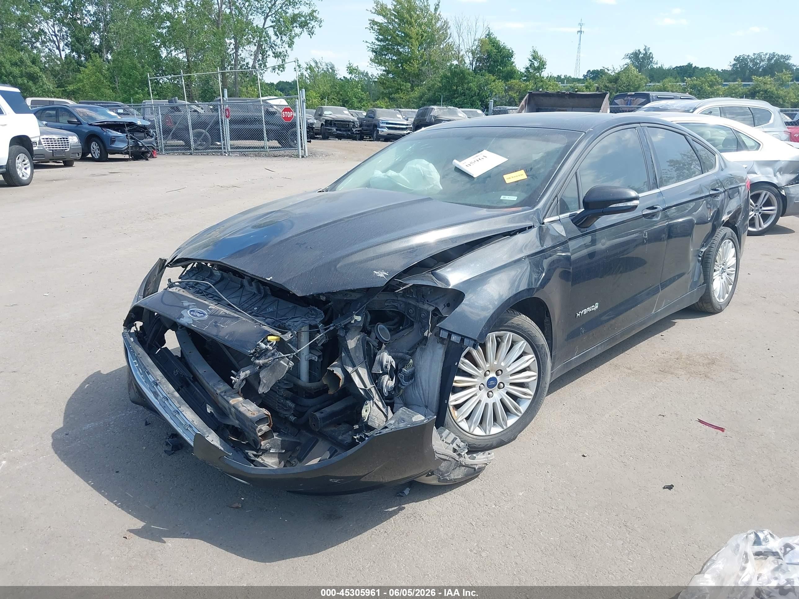 2015 Ford Fusion Hybrid Se Black vin: 3FA6P0LU9FR149378