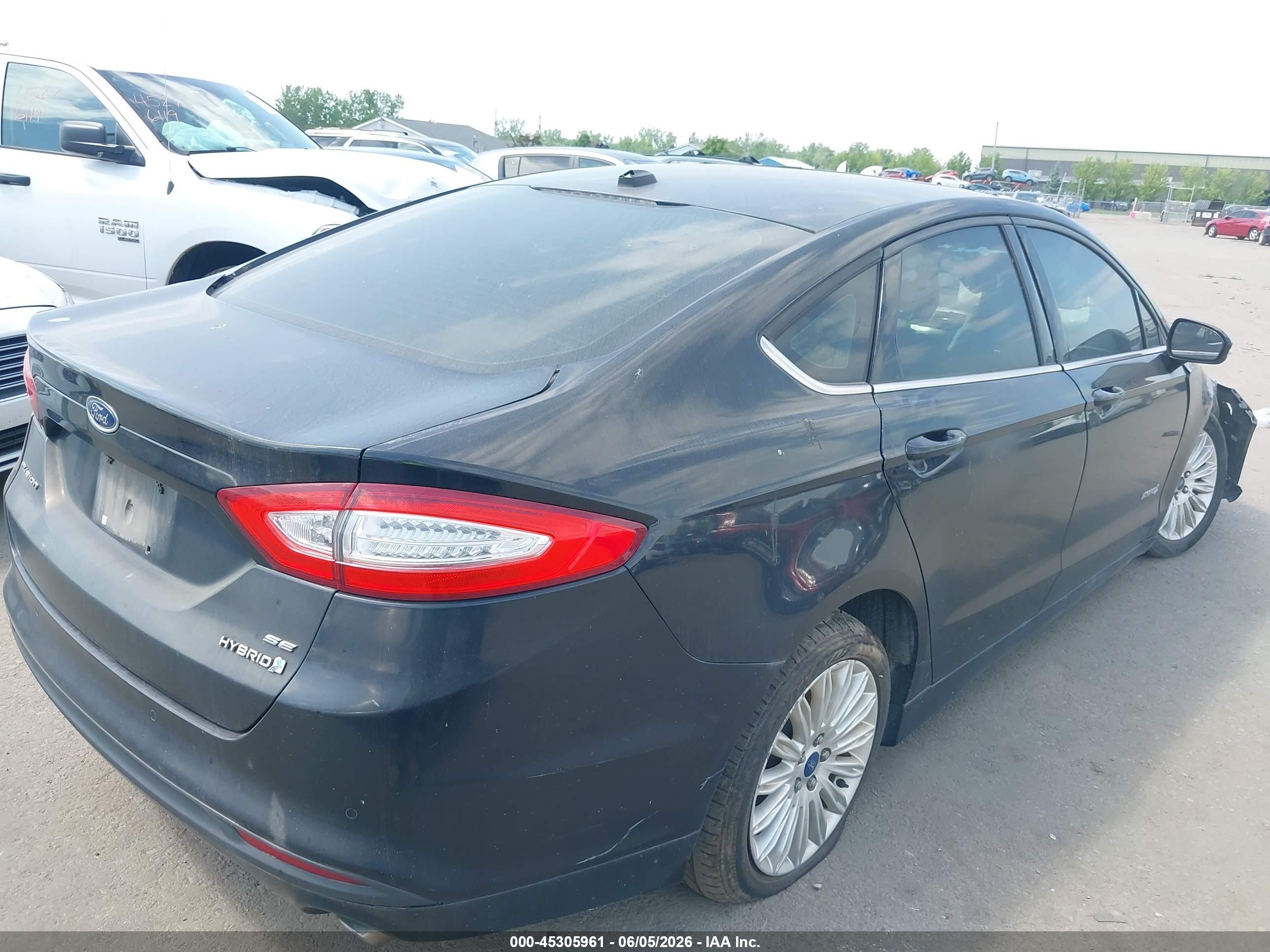 2015 Ford Fusion Hybrid Se Black vin: 3FA6P0LU9FR149378