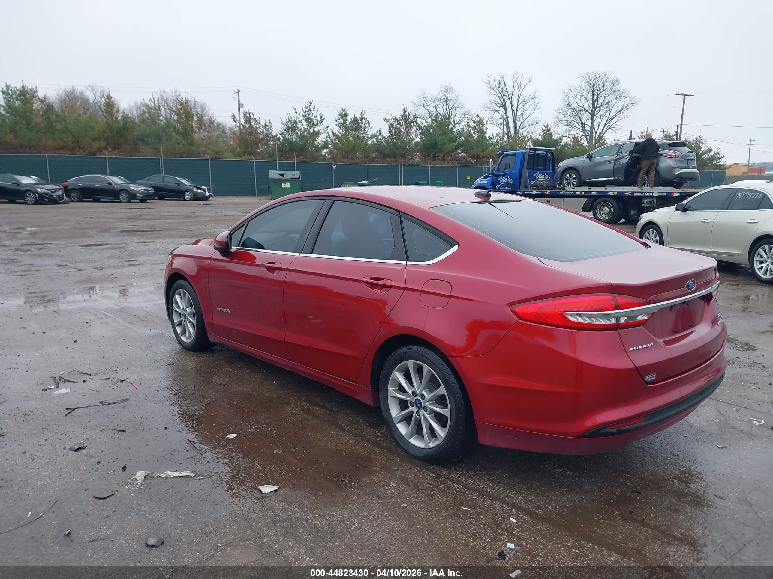 2017 Ford Fusion Hybrid Se Red vin: 3FA6P0LU9HR278305