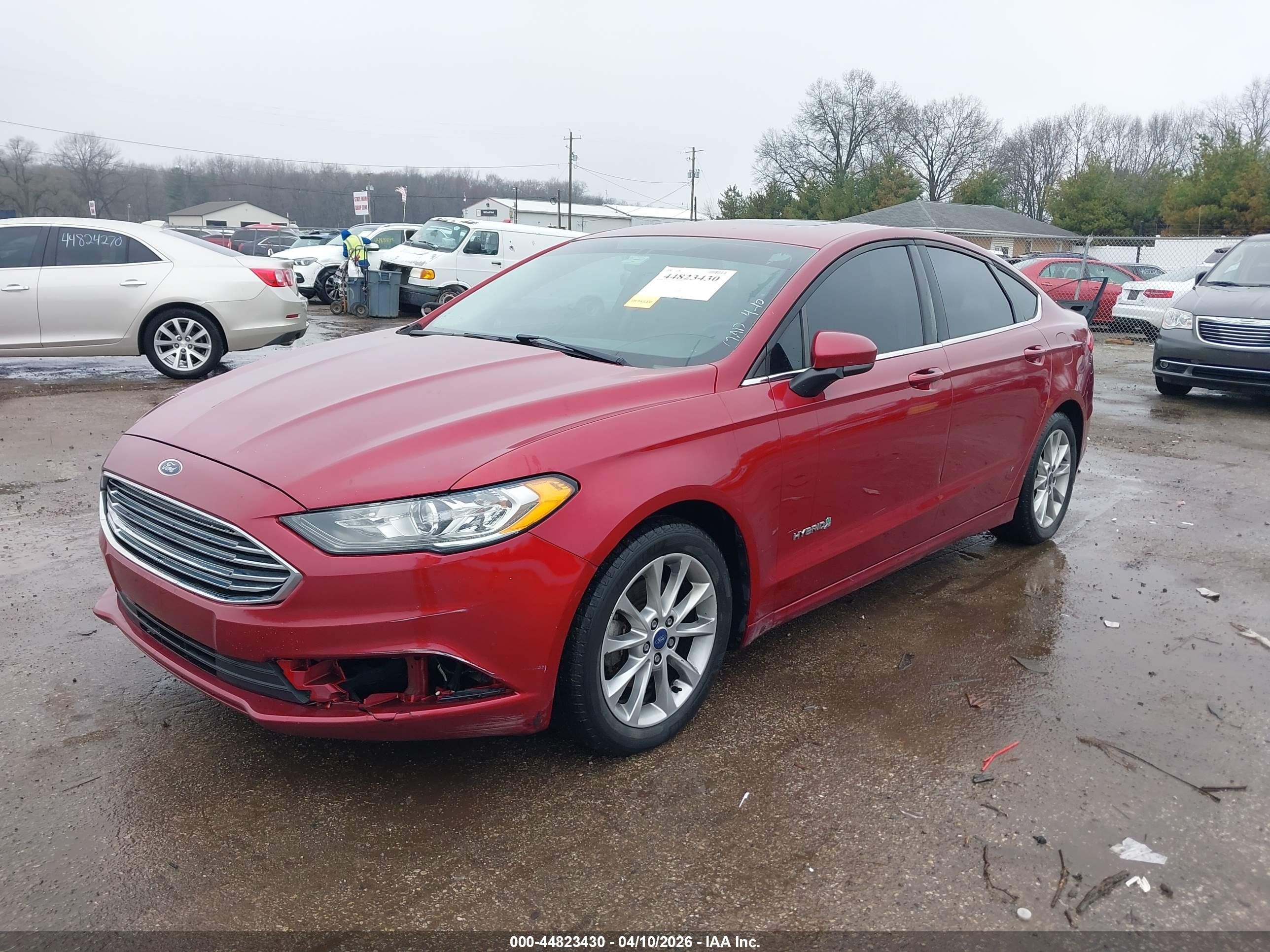2017 Ford Fusion Hybrid Se Red vin: 3FA6P0LU9HR278305