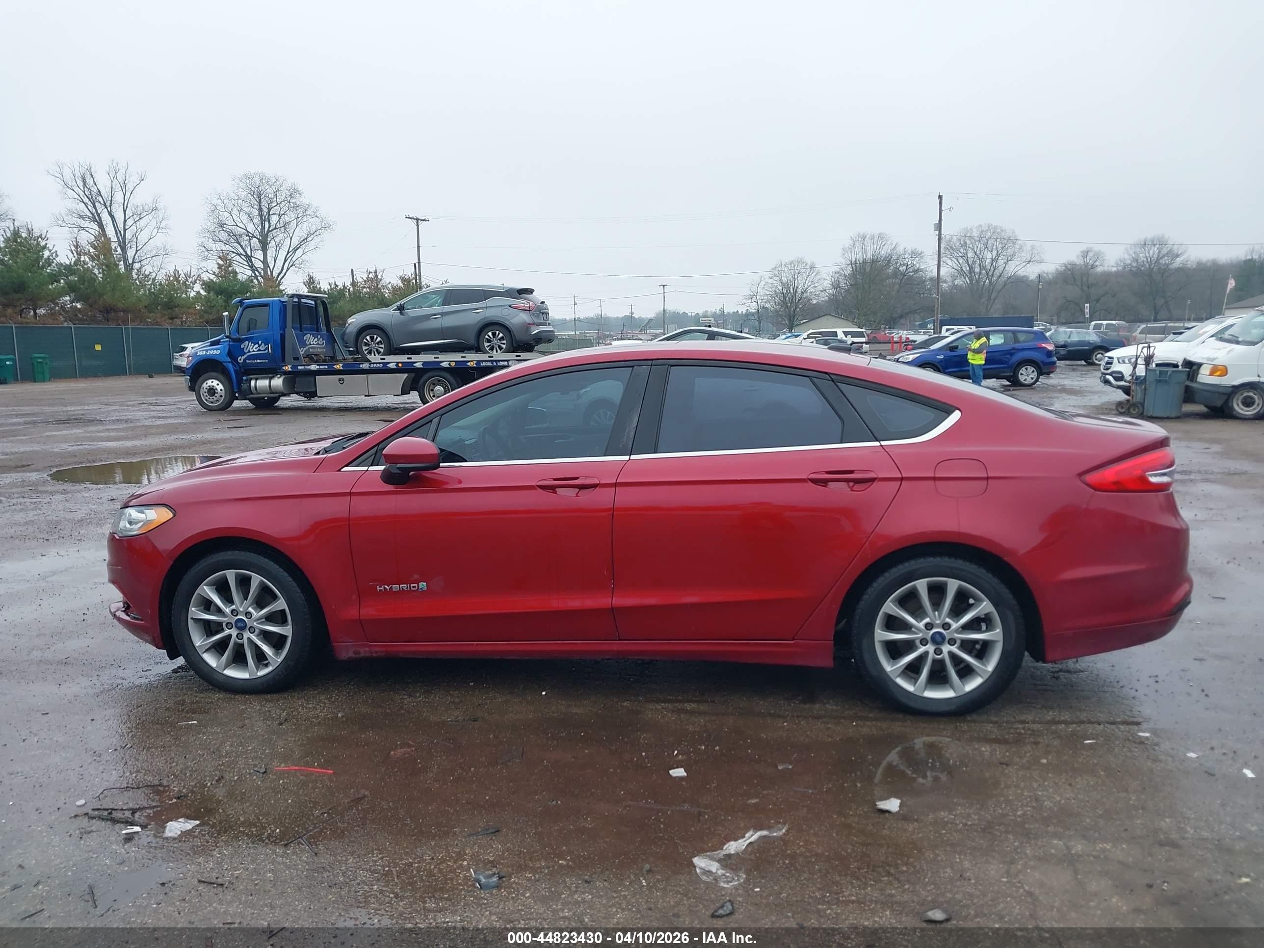 2017 Ford Fusion Hybrid Se Red vin: 3FA6P0LU9HR278305