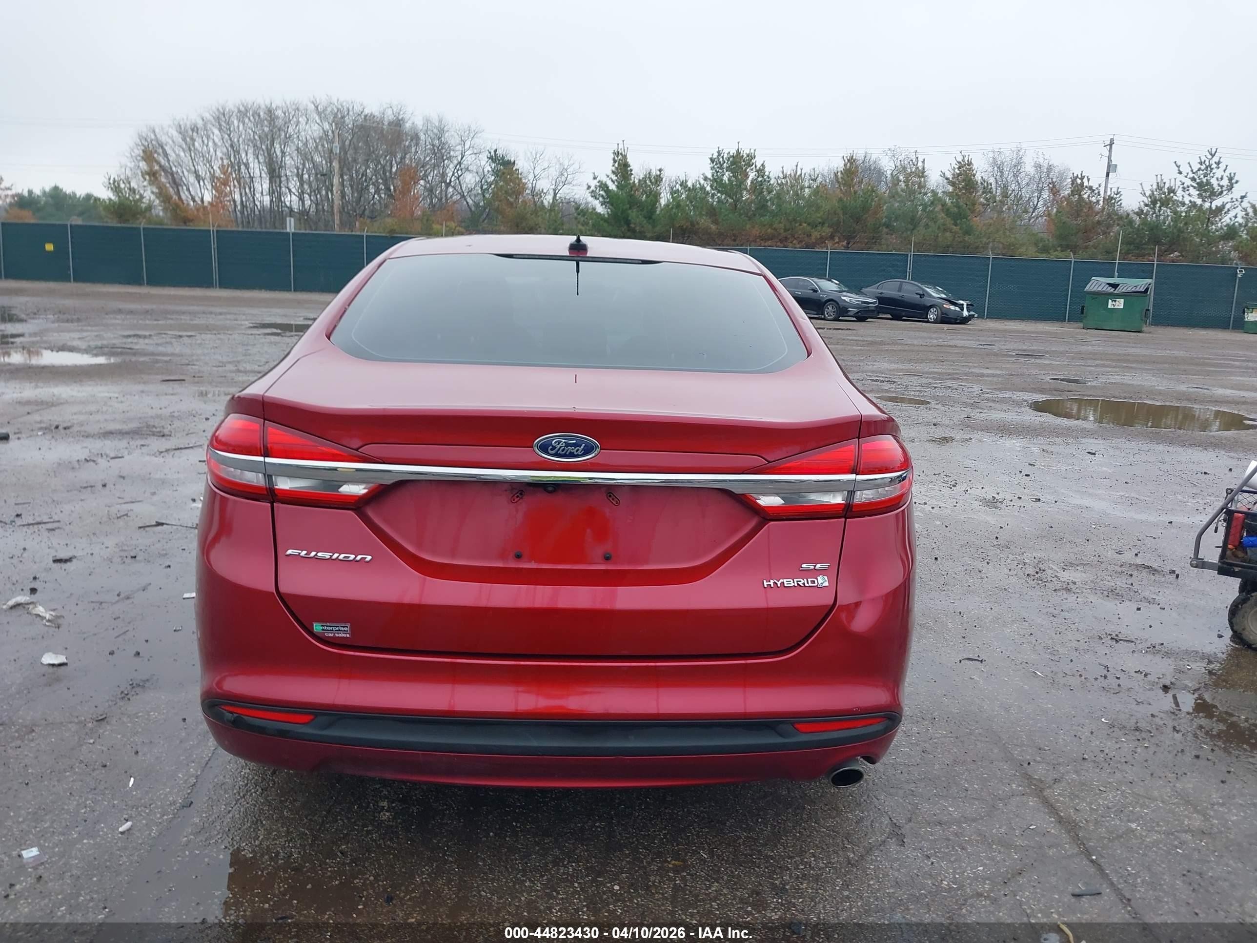 2017 Ford Fusion Hybrid Se Red vin: 3FA6P0LU9HR278305