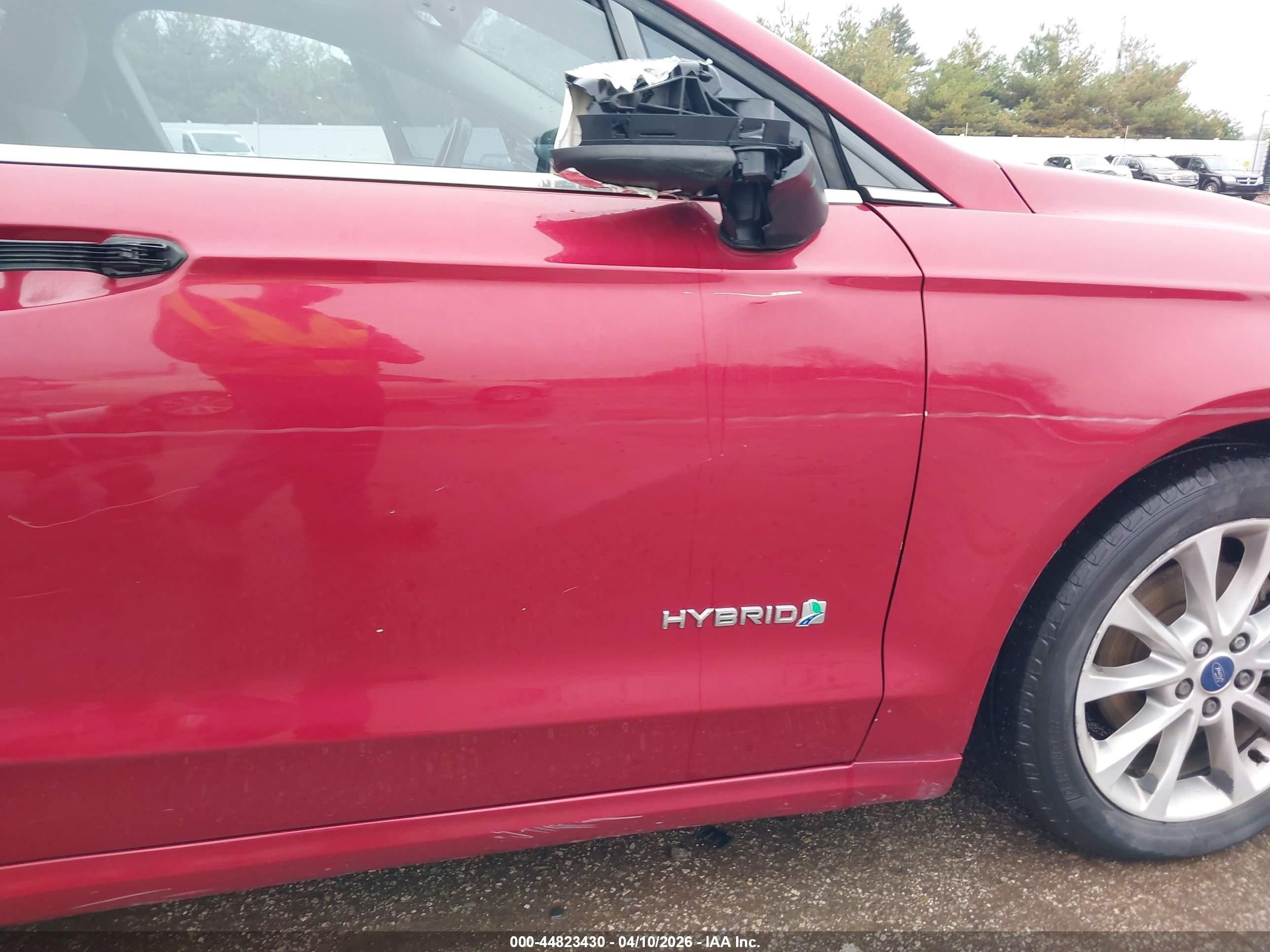 2017 Ford Fusion Hybrid Se Red vin: 3FA6P0LU9HR278305