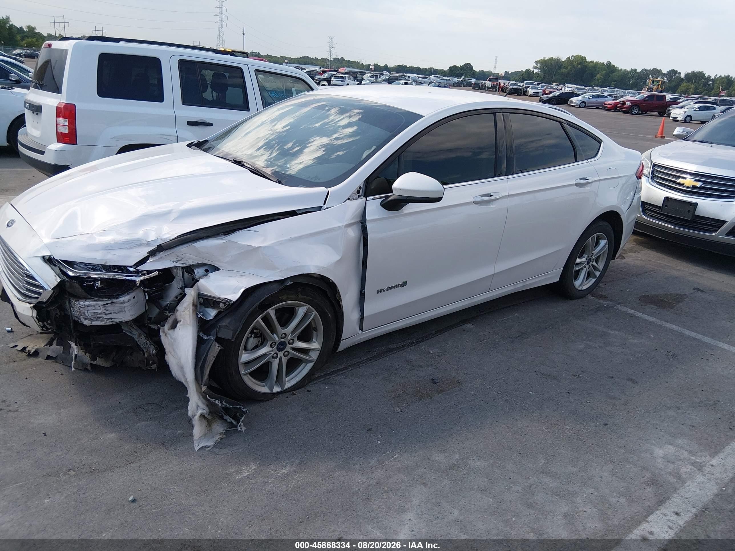 2018 Ford Fusion Hybrid Se White vin: 3FA6P0LU9JR164925