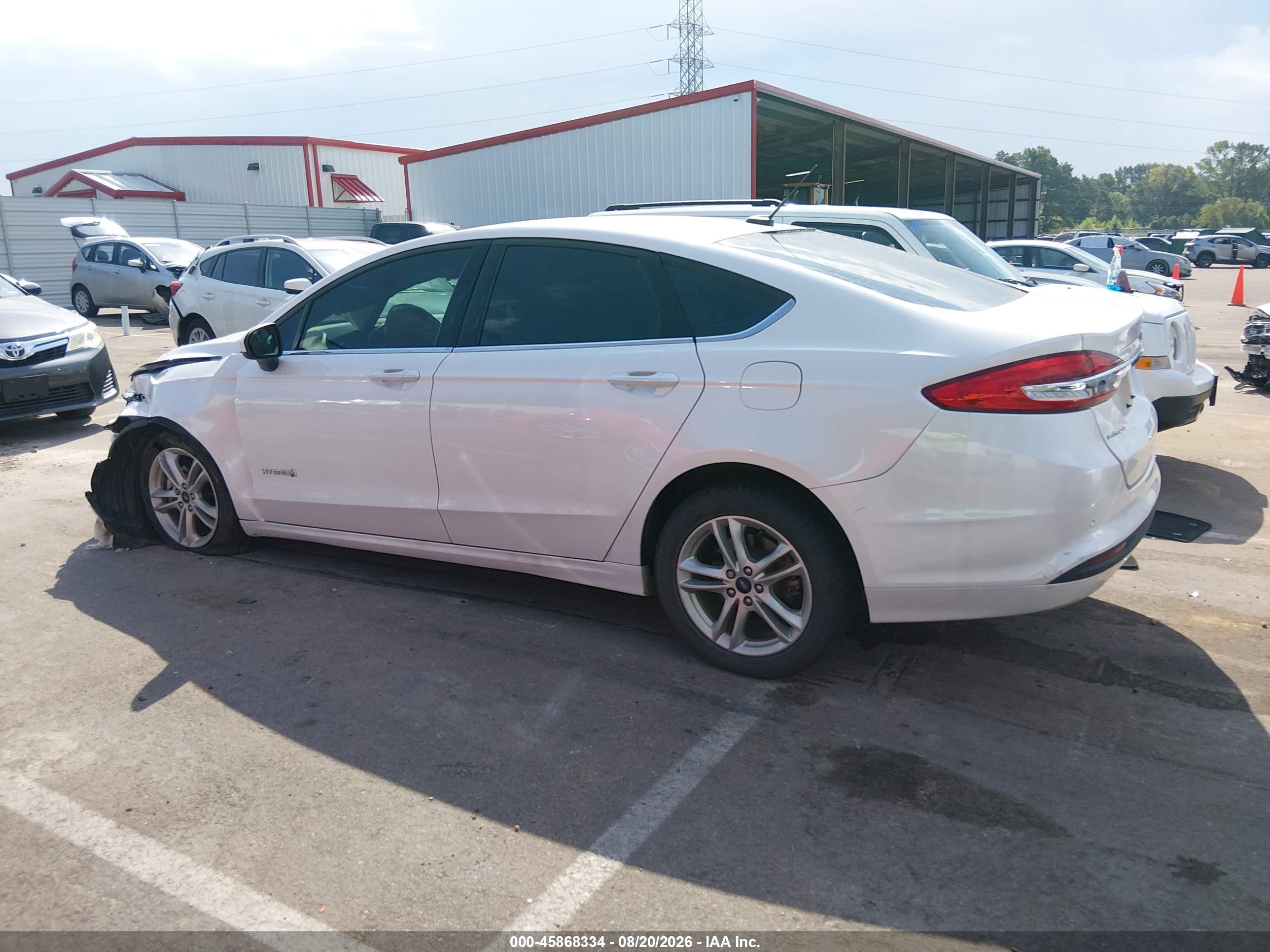 2018 Ford Fusion Hybrid Se White vin: 3FA6P0LU9JR164925