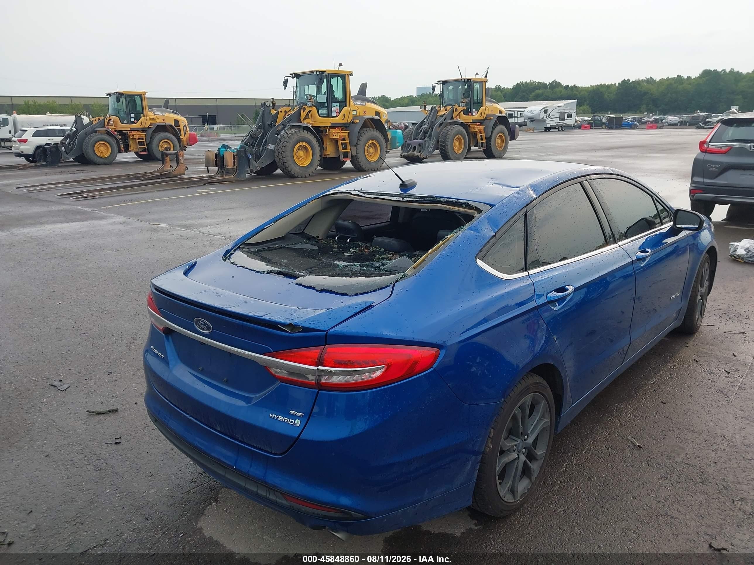 2018 Ford Fusion Hybrid Se Blue vin: 3FA6P0LU9JR234133