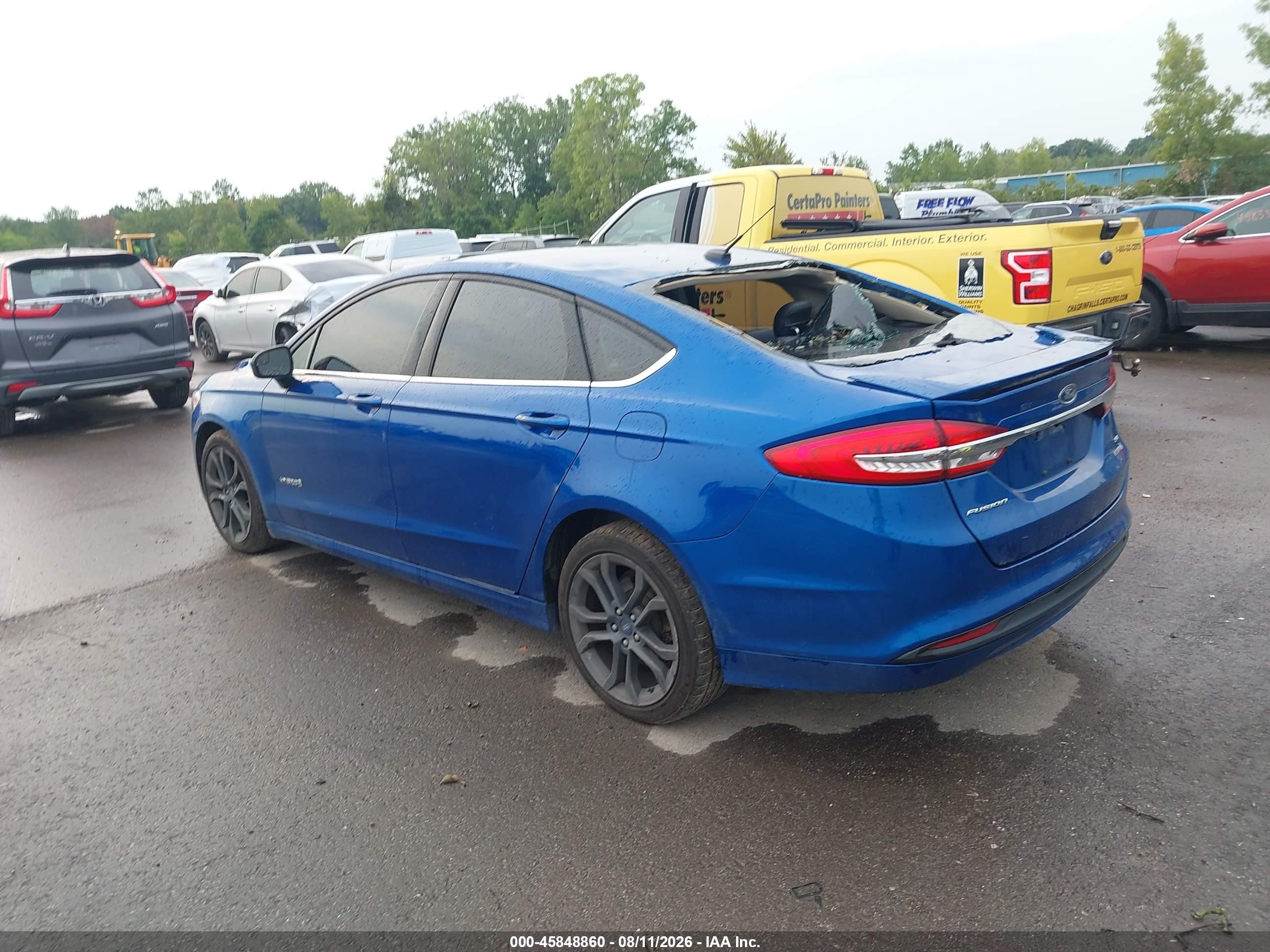 2018 Ford Fusion Hybrid Se Blue vin: 3FA6P0LU9JR234133
