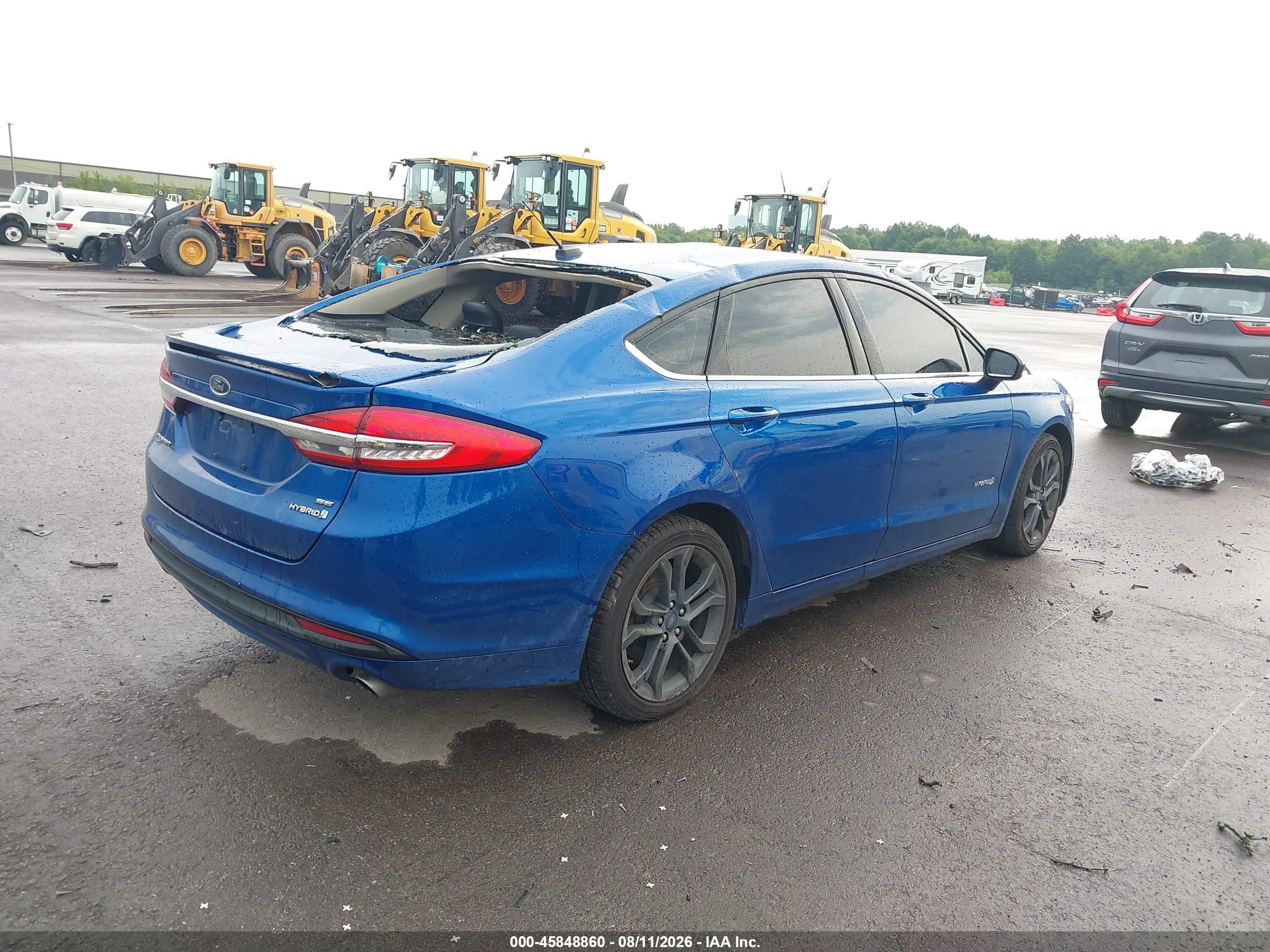 2018 Ford Fusion Hybrid Se Blue vin: 3FA6P0LU9JR234133