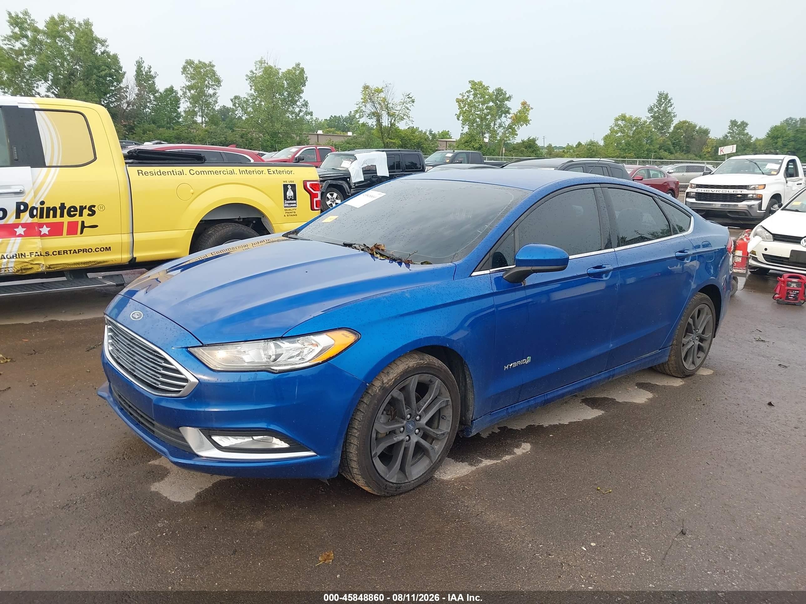 2018 Ford Fusion Hybrid Se Blue vin: 3FA6P0LU9JR234133