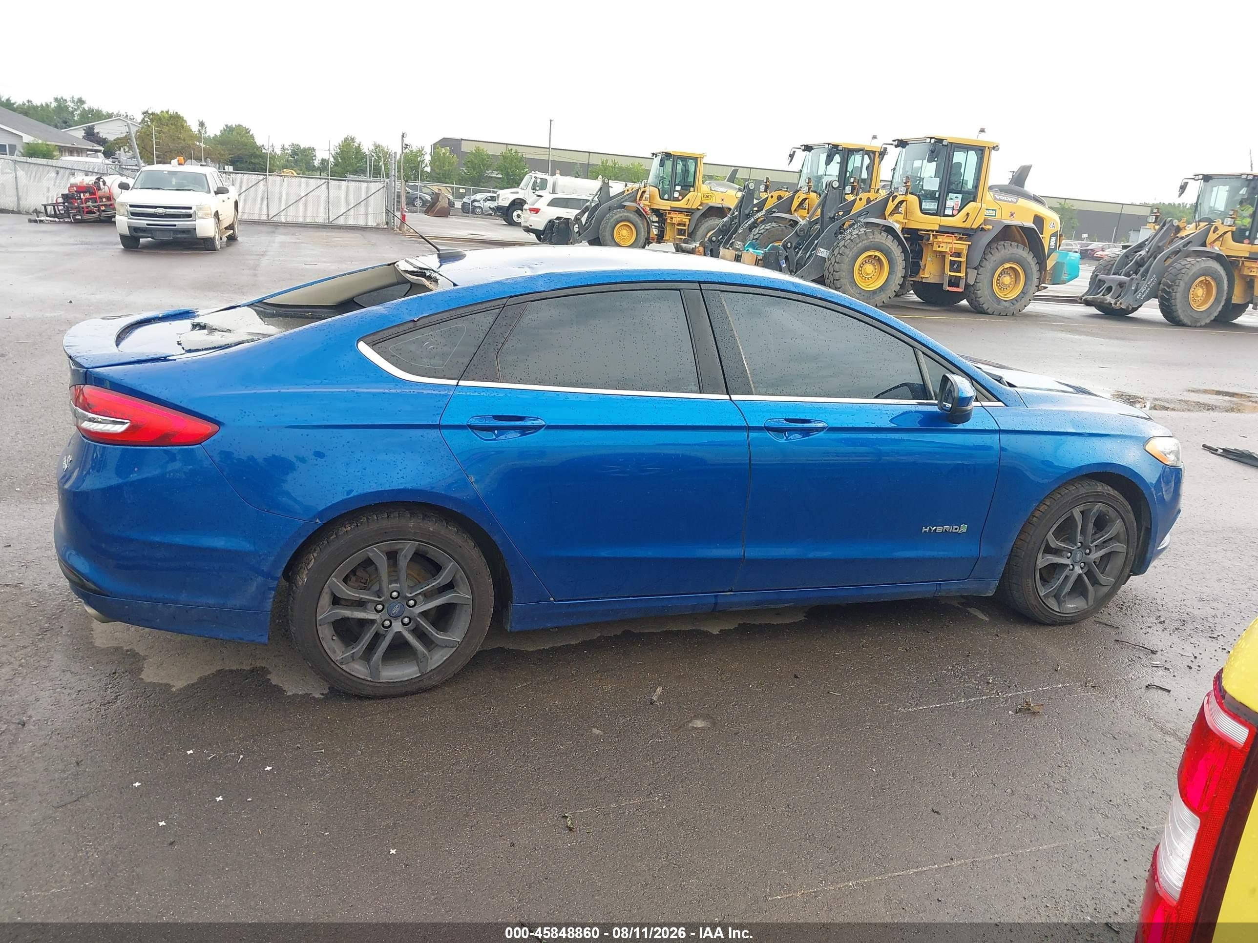 2018 Ford Fusion Hybrid Se Blue vin: 3FA6P0LU9JR234133