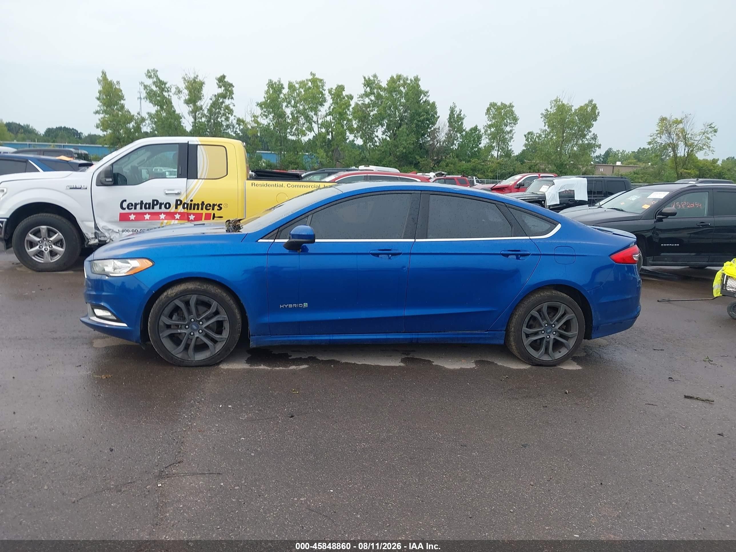2018 Ford Fusion Hybrid Se Blue vin: 3FA6P0LU9JR234133