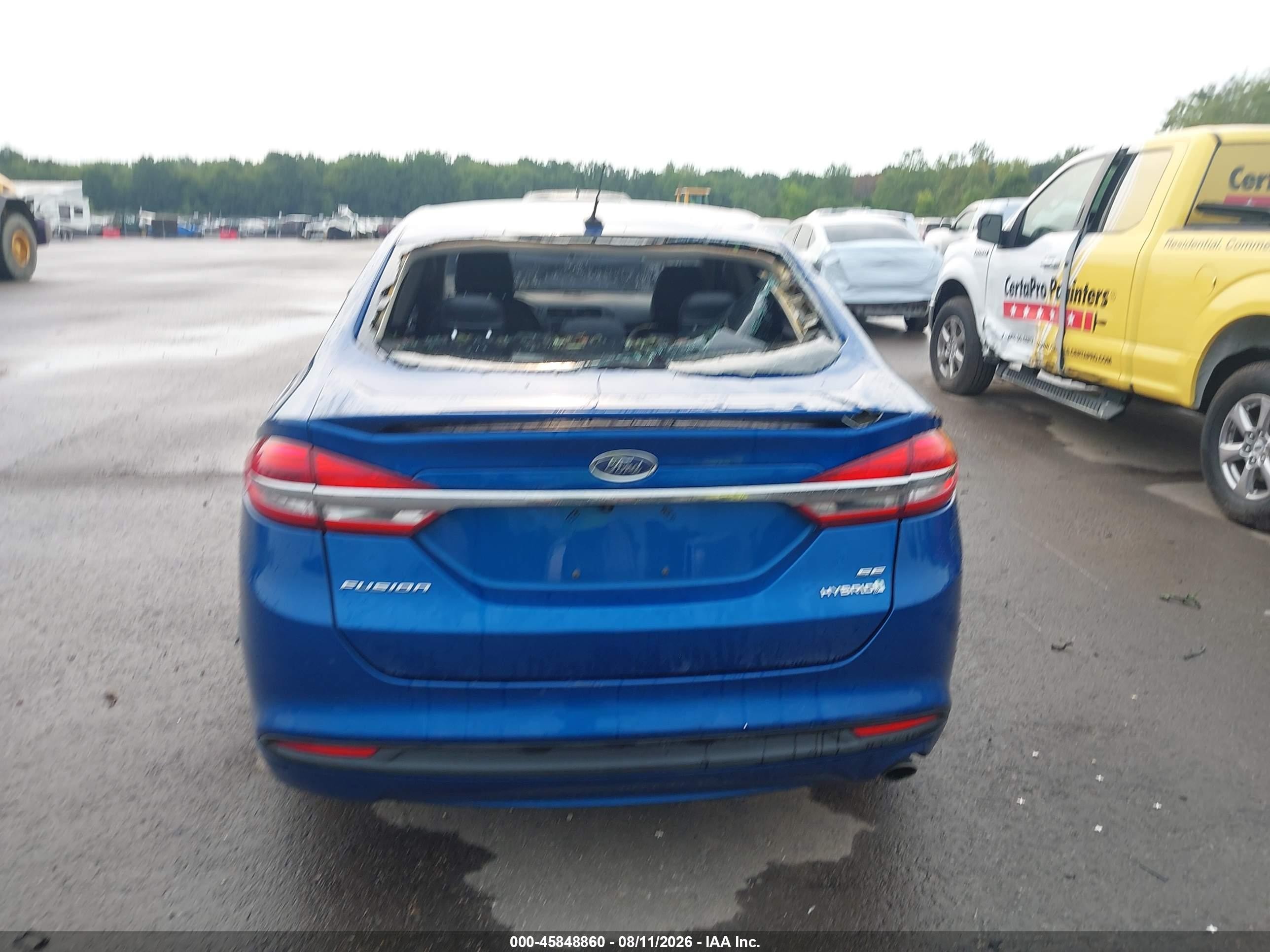 2018 Ford Fusion Hybrid Se Blue vin: 3FA6P0LU9JR234133