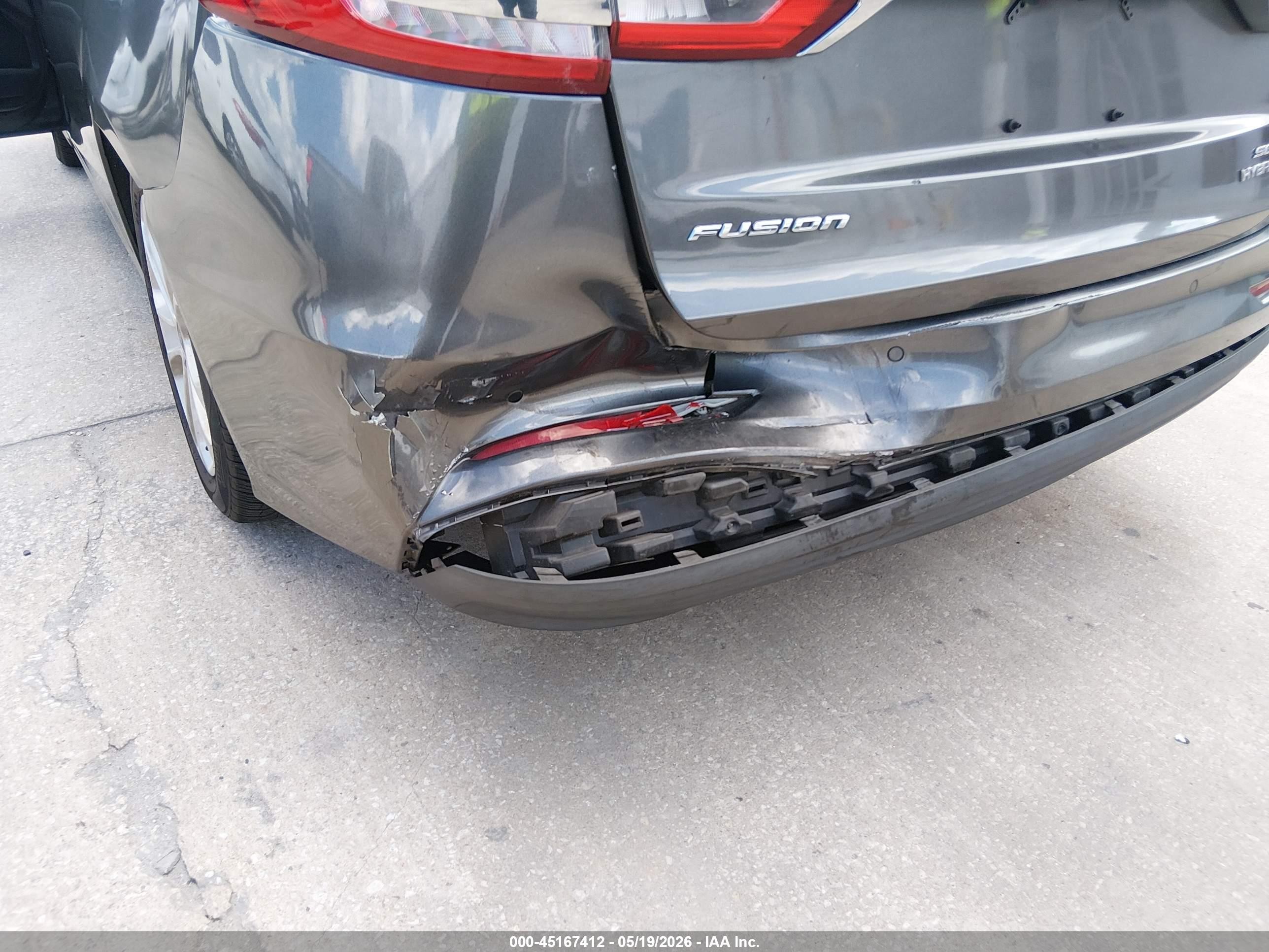 2019 Ford Fusion Hybrid Se Gray vin: 3FA6P0LU9KR105424