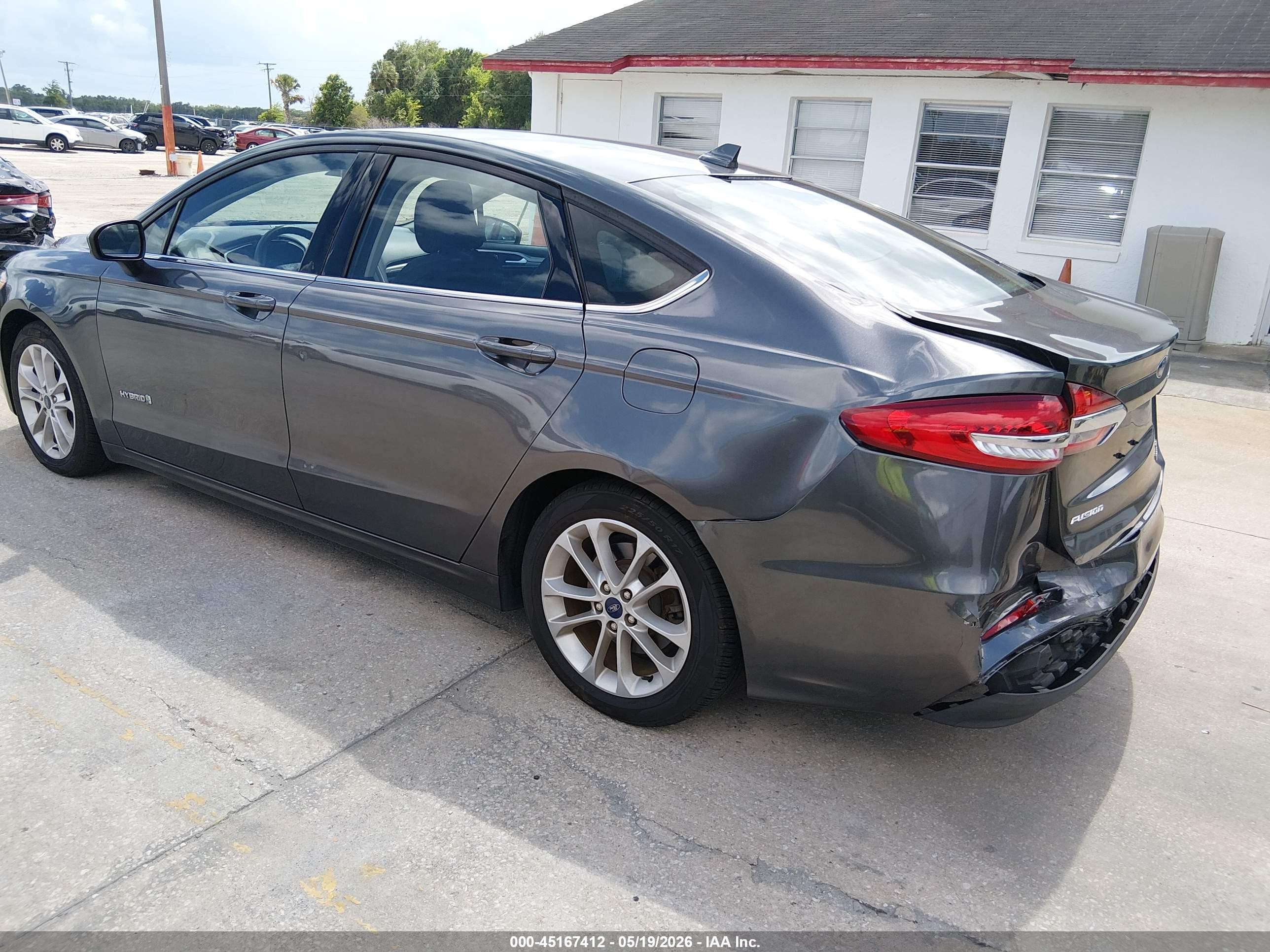 2019 Ford Fusion Hybrid Se Gray vin: 3FA6P0LU9KR105424